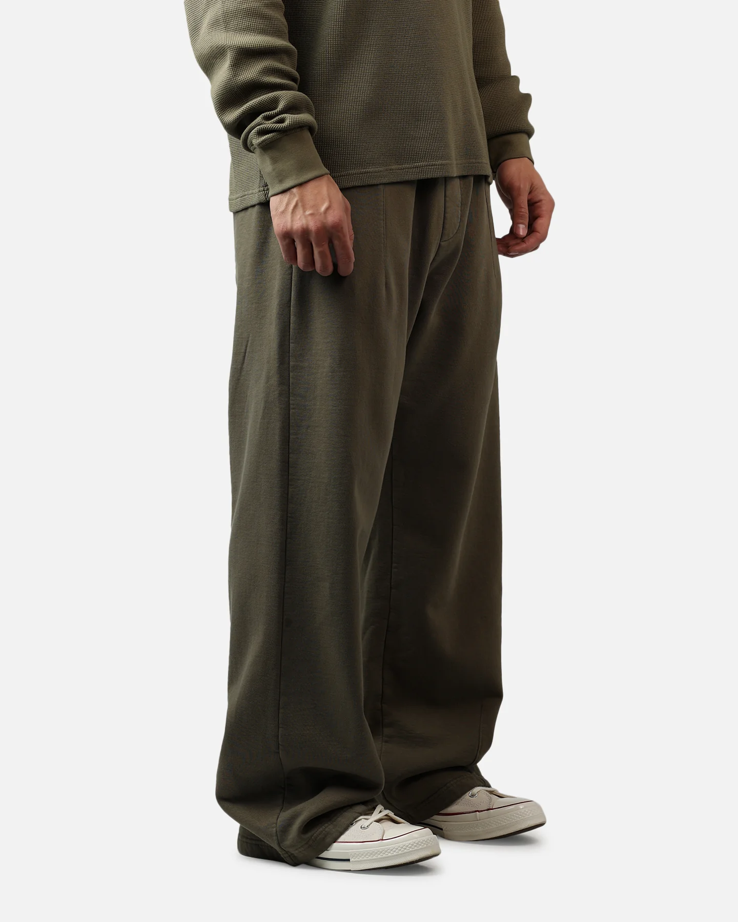 American Thrift Wide Leg Pants Washed Olive - Image 3