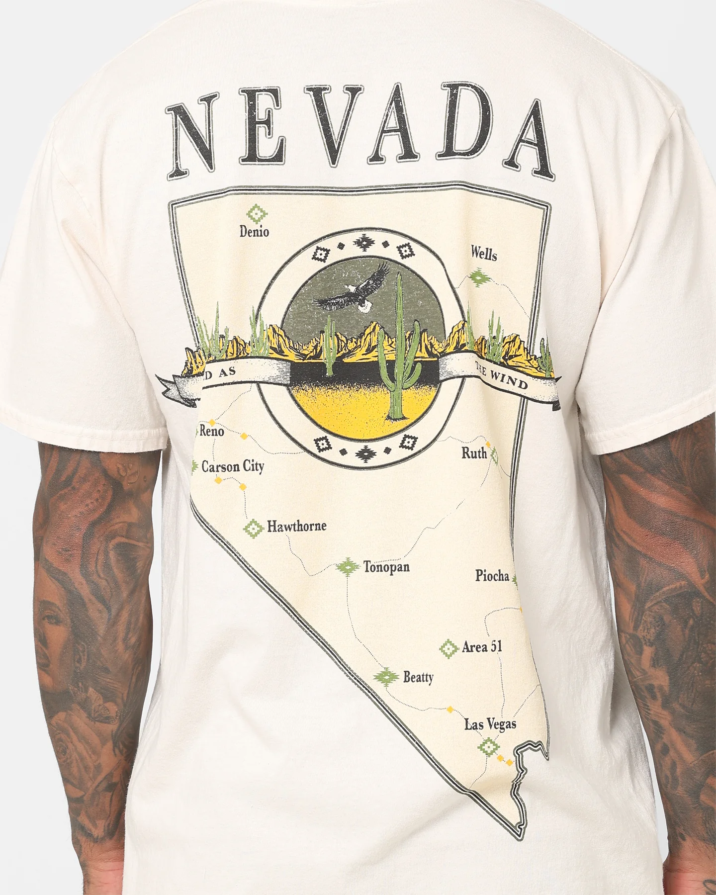 American Thrift Wild As The Wind Vintage T-Shirt Off White - Image 5
