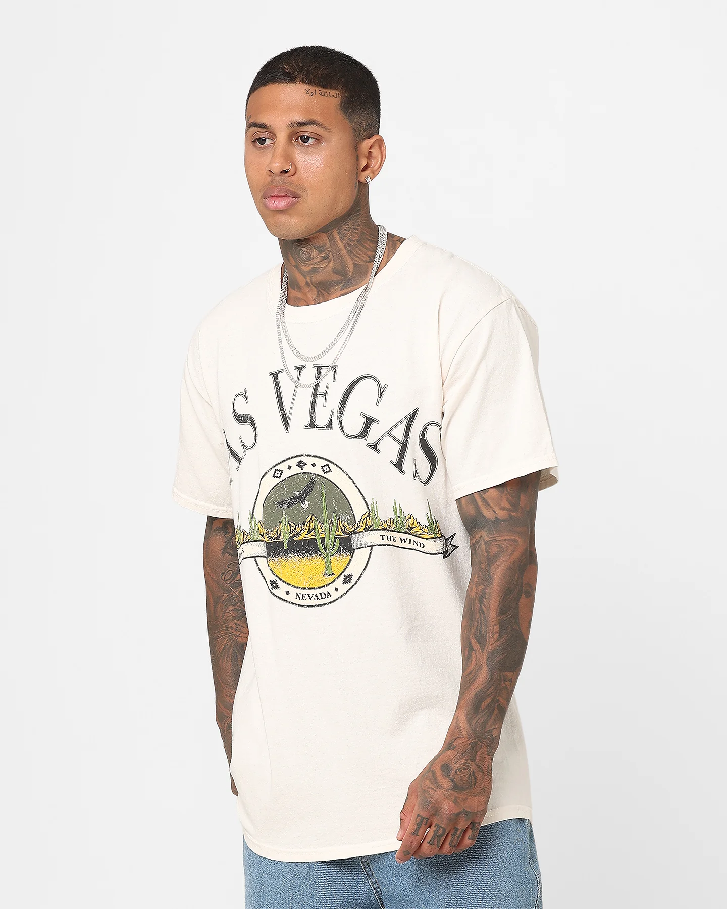 American Thrift Wild As The Wind Vintage T-Shirt Off White - Image 7