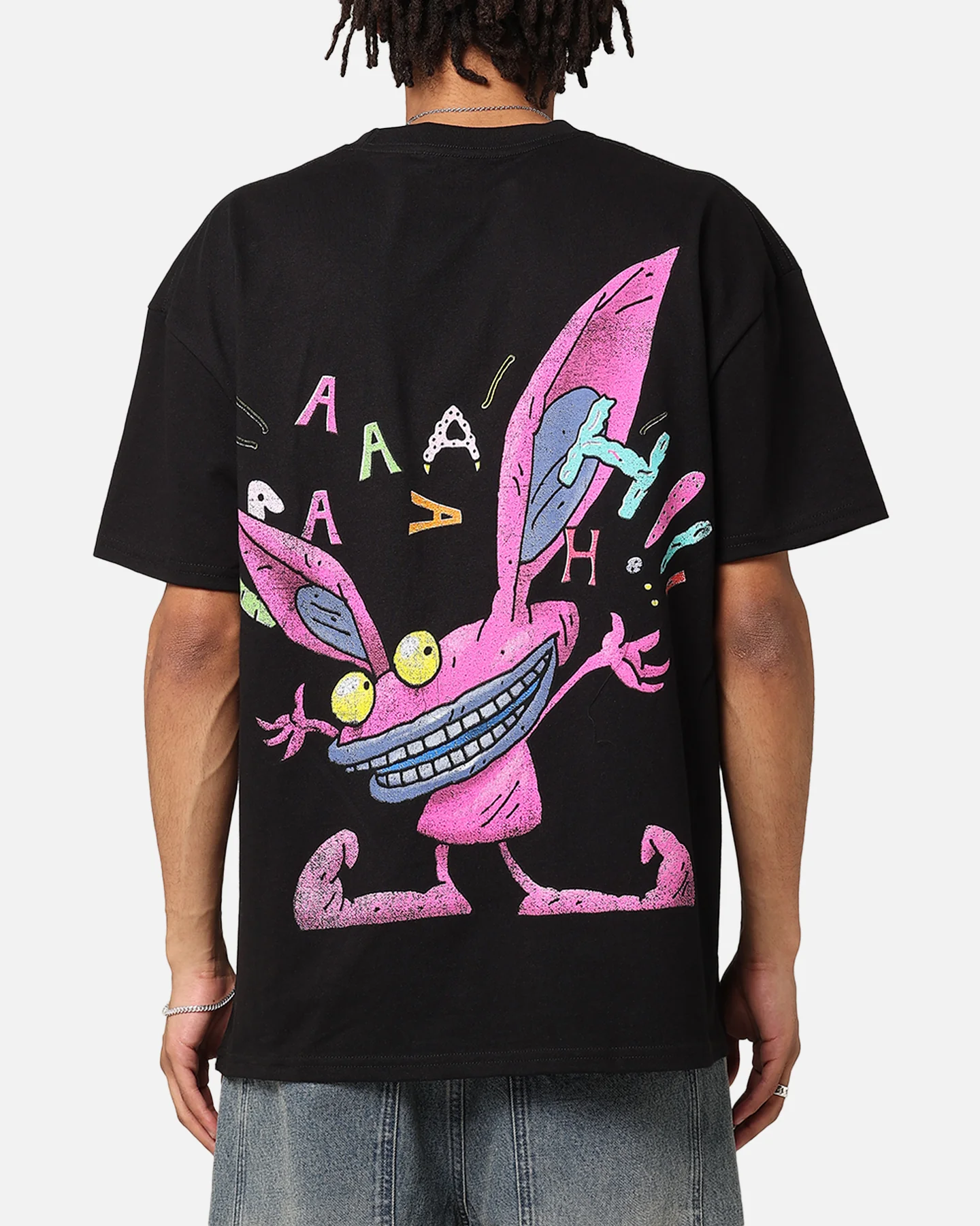 American Thrift x Aaahh!!! Real Monsters Monsters Heavyweight Vintage T-Shirt Black - Image 2