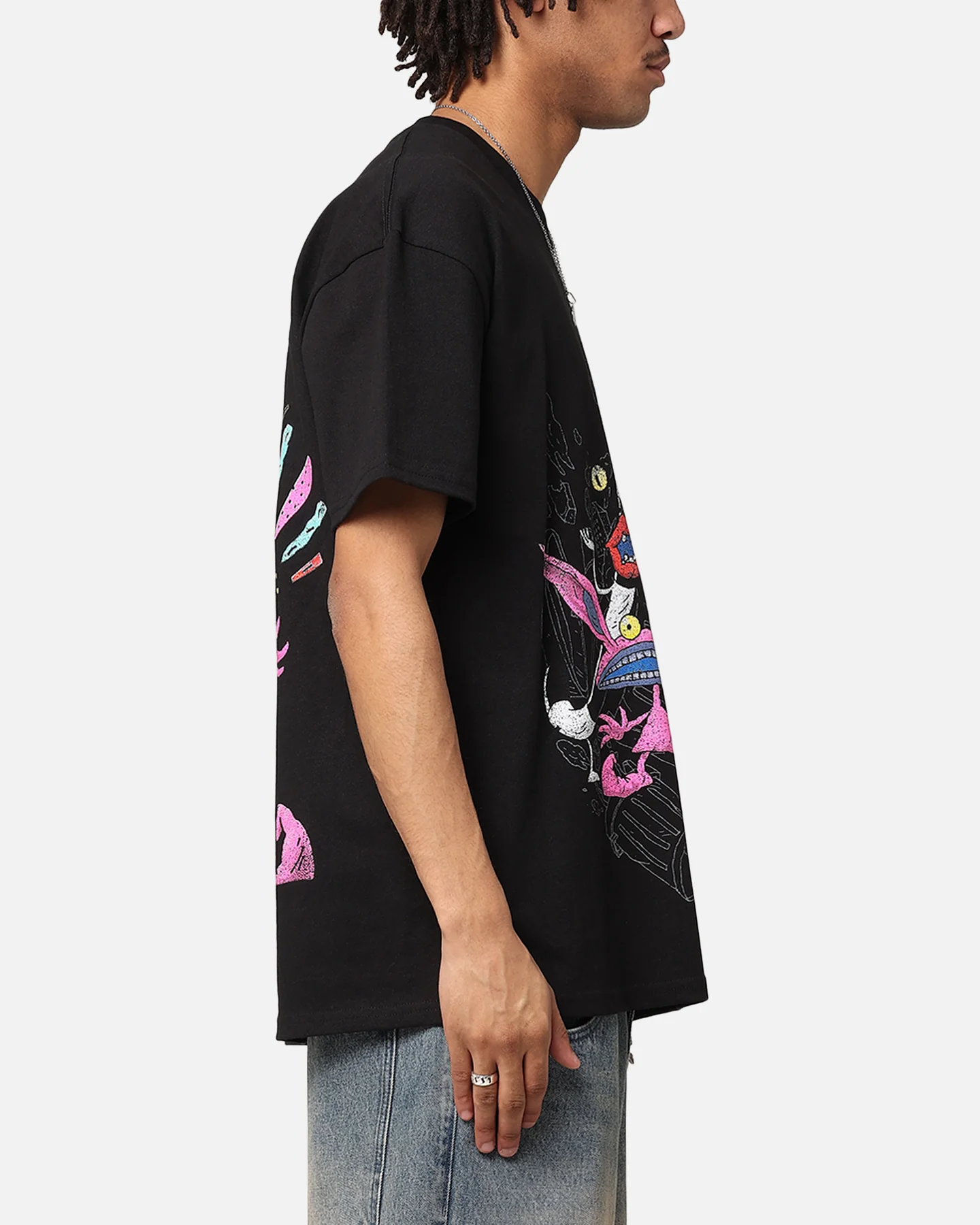American Thrift x Aaahh!!! Real Monsters Monsters Heavyweight Vintage T-Shirt Black - Image 5
