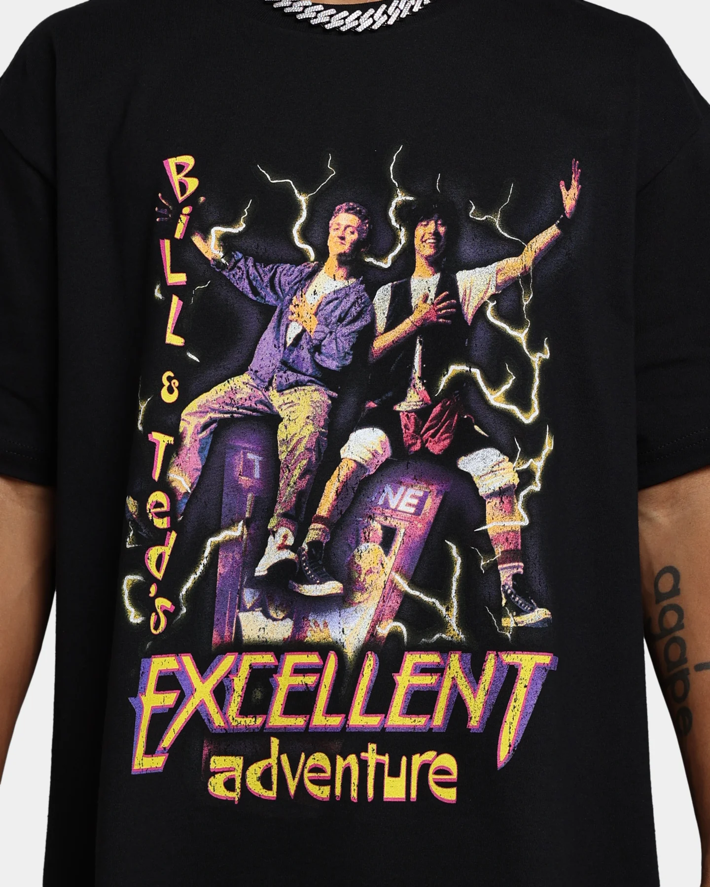 American Thrift X Bill & Ted Excellent Adventure T-Shirt Black - Image 4