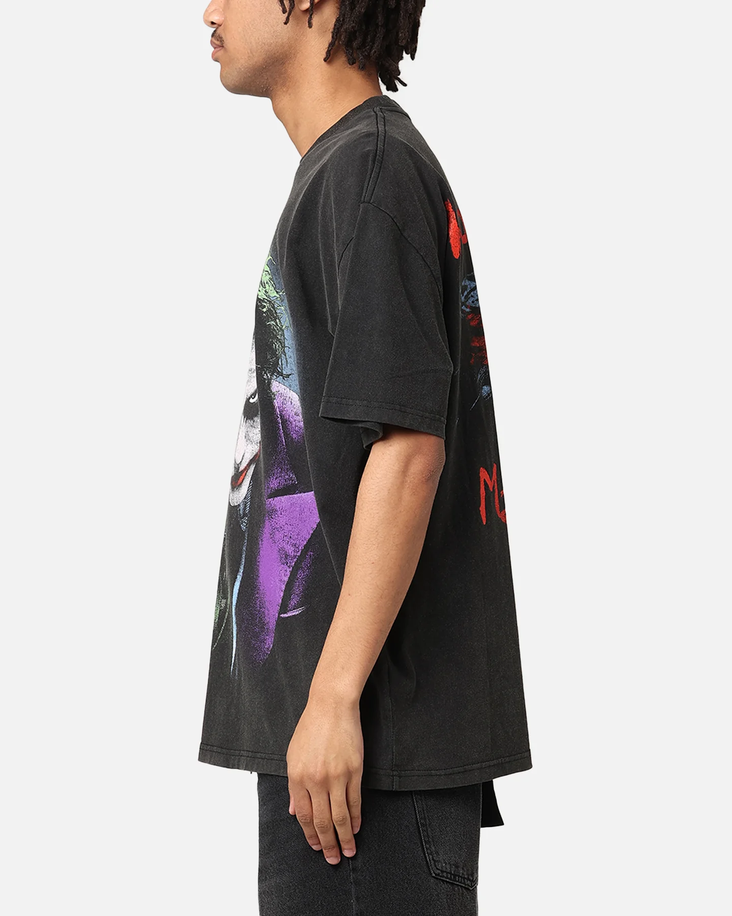 American Thrift X DC Batman The Joker Magic Trick Heavy T-Shirt Vintage Black - Image 6