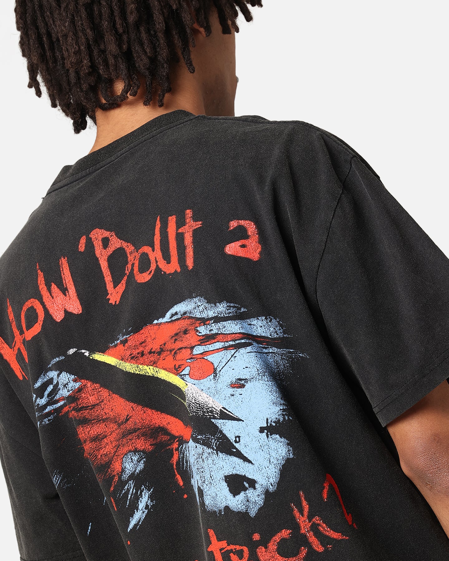 American Thrift X DC Batman The Joker Magic Trick Heavy T-Shirt Vintage Black - Image 7