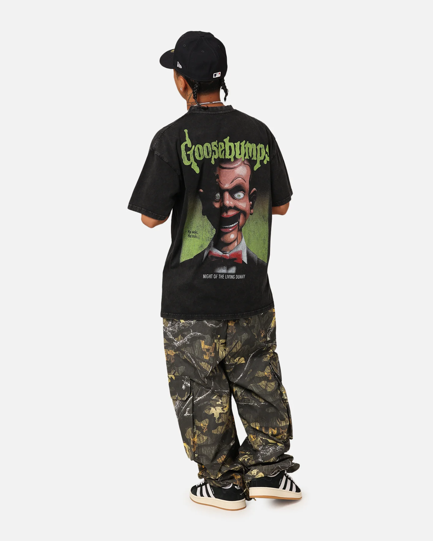 American Thrift X Goosebumps Living Dummy Vintage T-Shirt Black Wash - Image 8