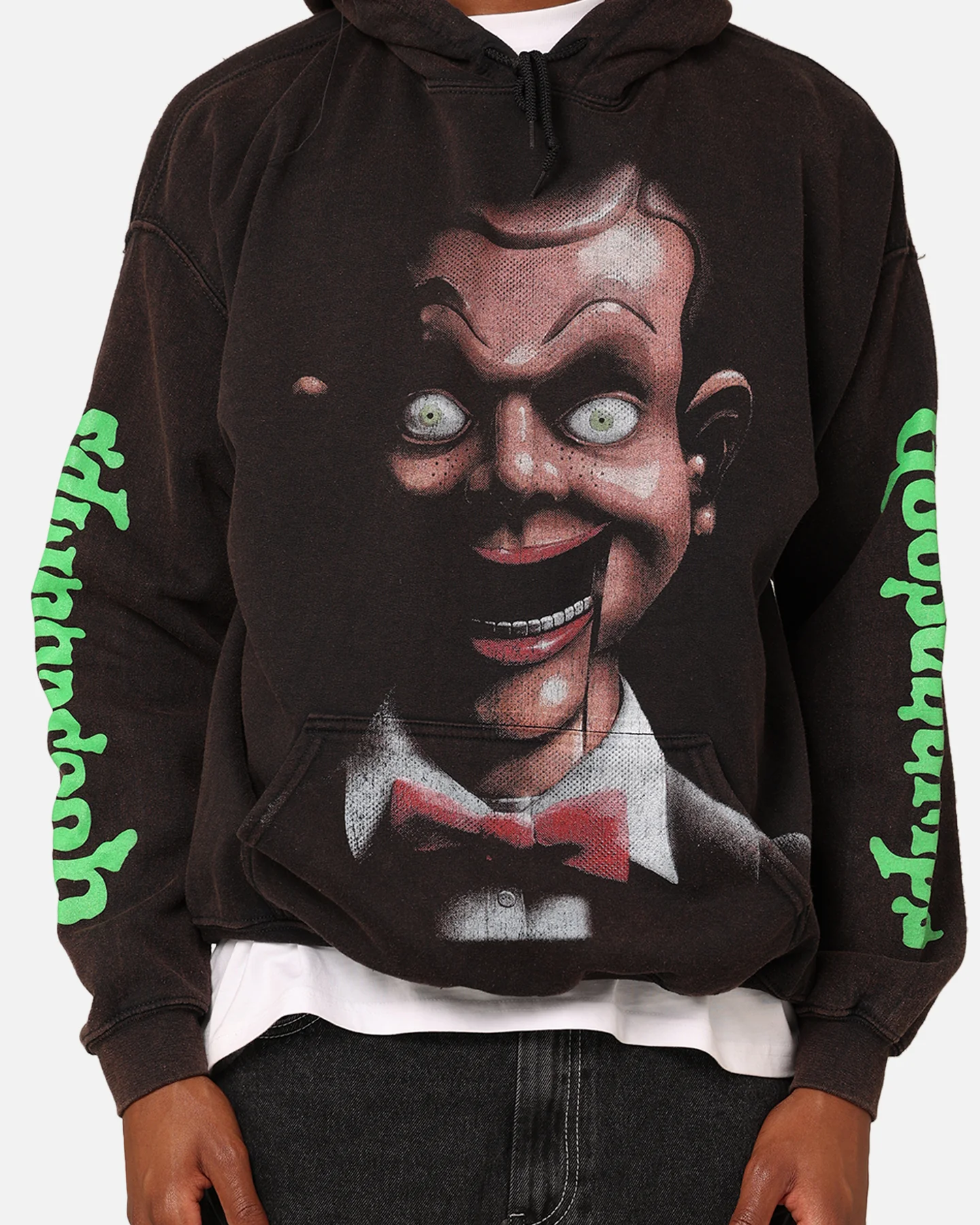 American Thrift X Goosebumps Living Dummy Hoodie Washed Charcoal - Image 4