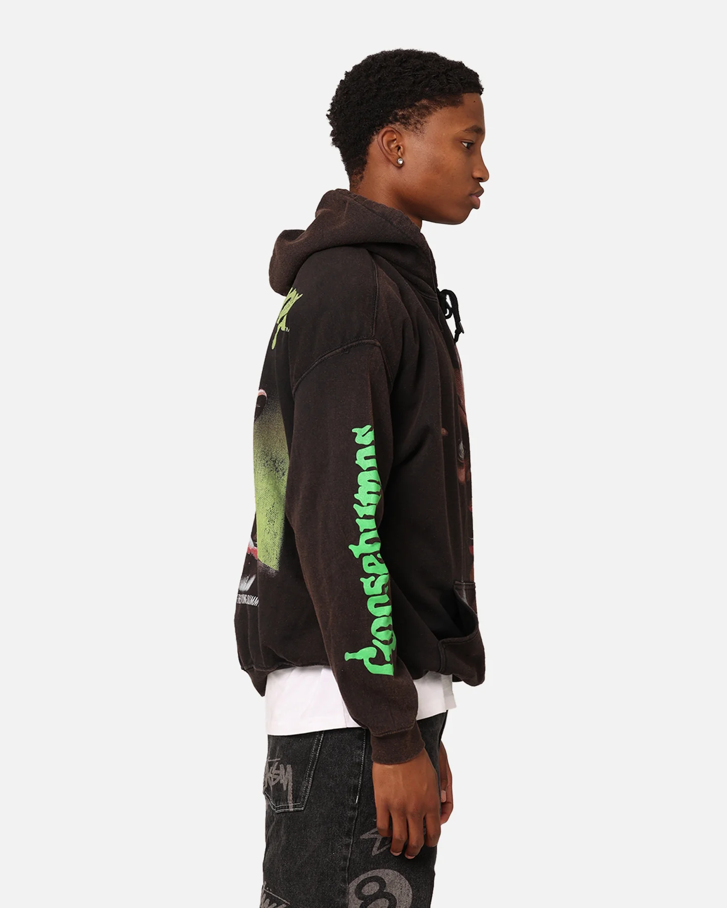 American Thrift X Goosebumps Living Dummy Hoodie Washed Charcoal - Image 6