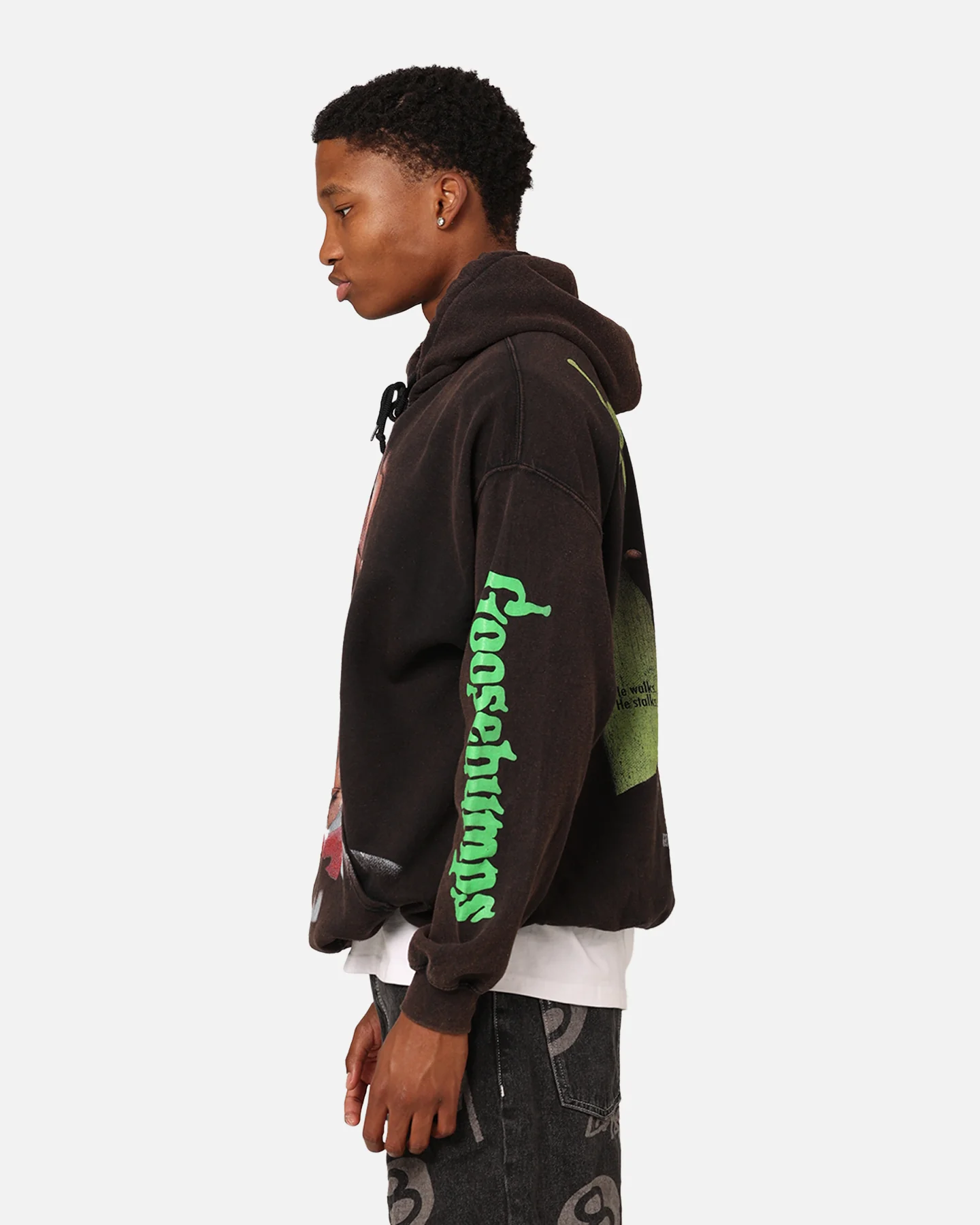 American Thrift X Goosebumps Living Dummy Hoodie Washed Charcoal - Image 7
