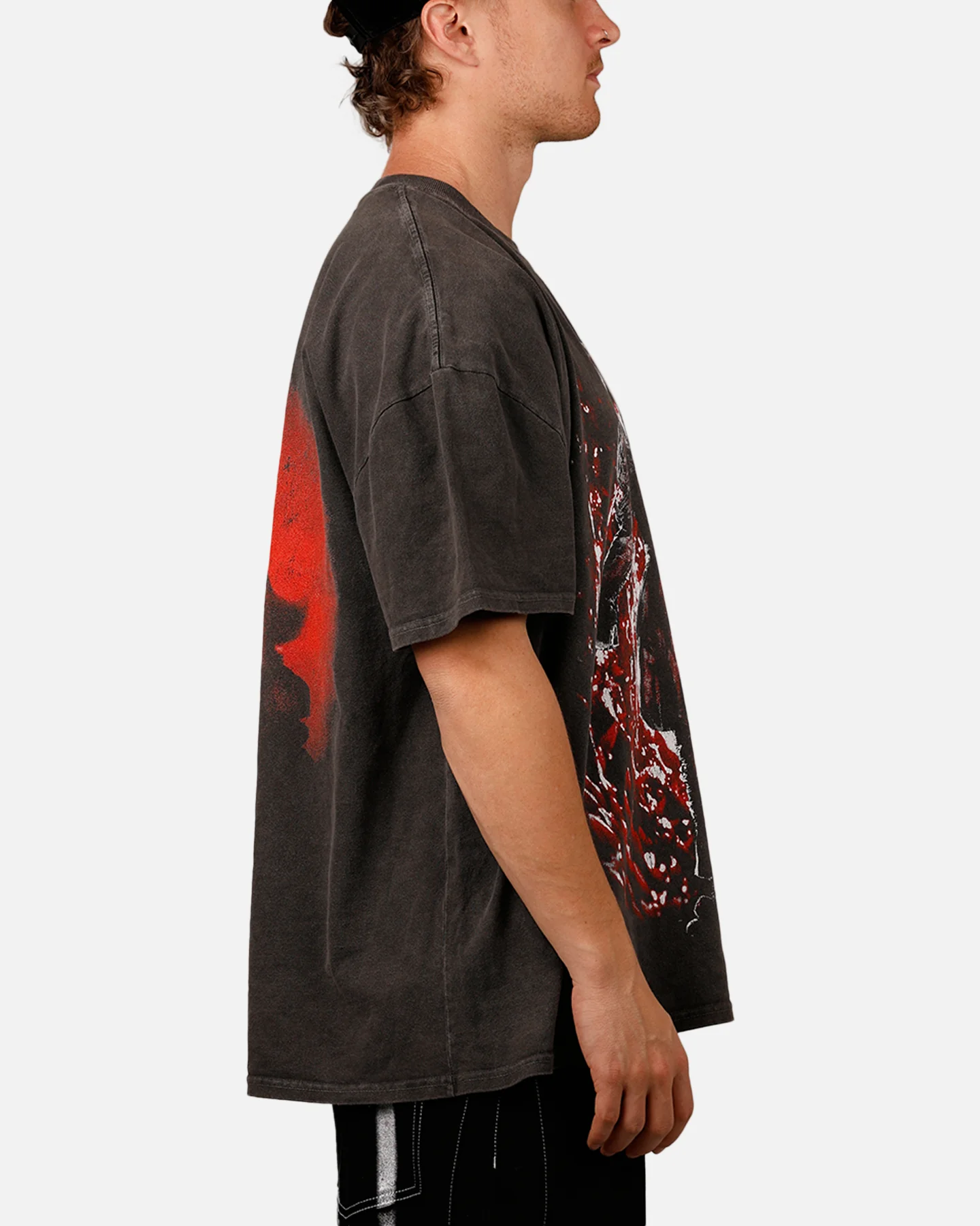 American Thrift X IT 'Horror Classics' The Dead Lights Heavy T-Shirt Black Wash - Image 4