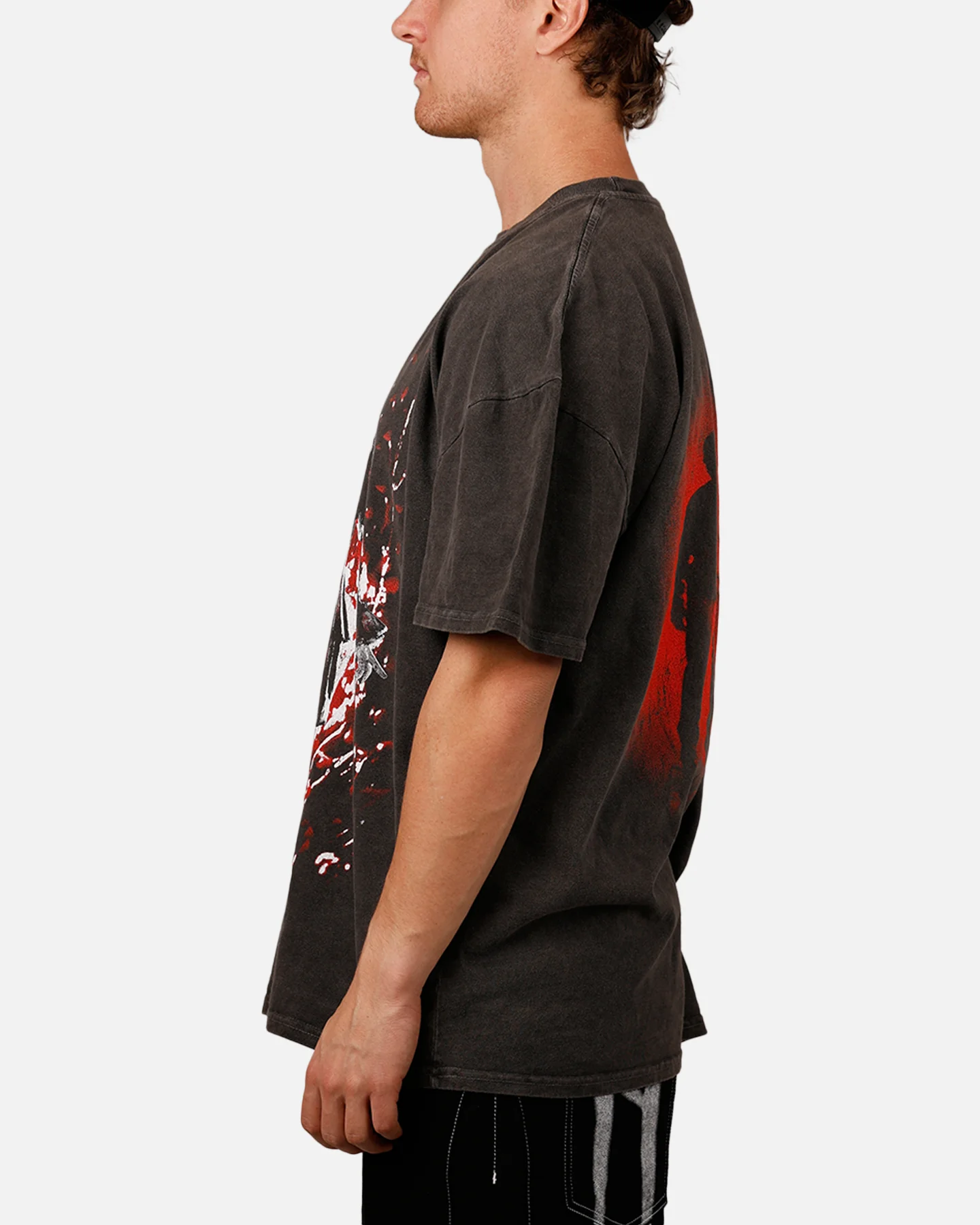 American Thrift X IT 'Horror Classics' The Dead Lights Heavy T-Shirt Black Wash - Image 5