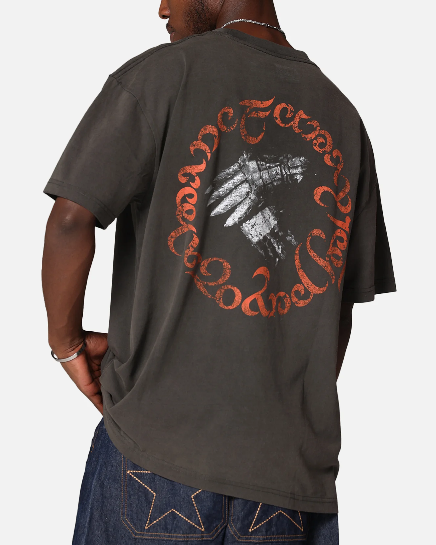 American Thrift X Lord Of The Rings Fellowship Heavy T-Shirt Black Wash - Image 8