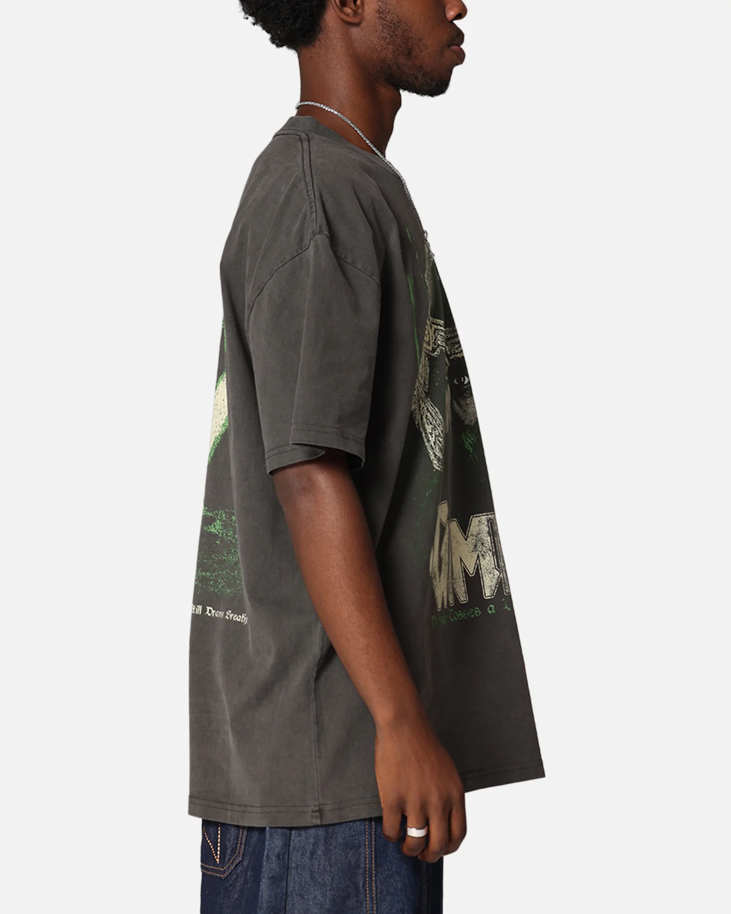 American Thrift X Lord Of The Rings Gimli Toss Heavy T-Shirt Black Wash - Image 5