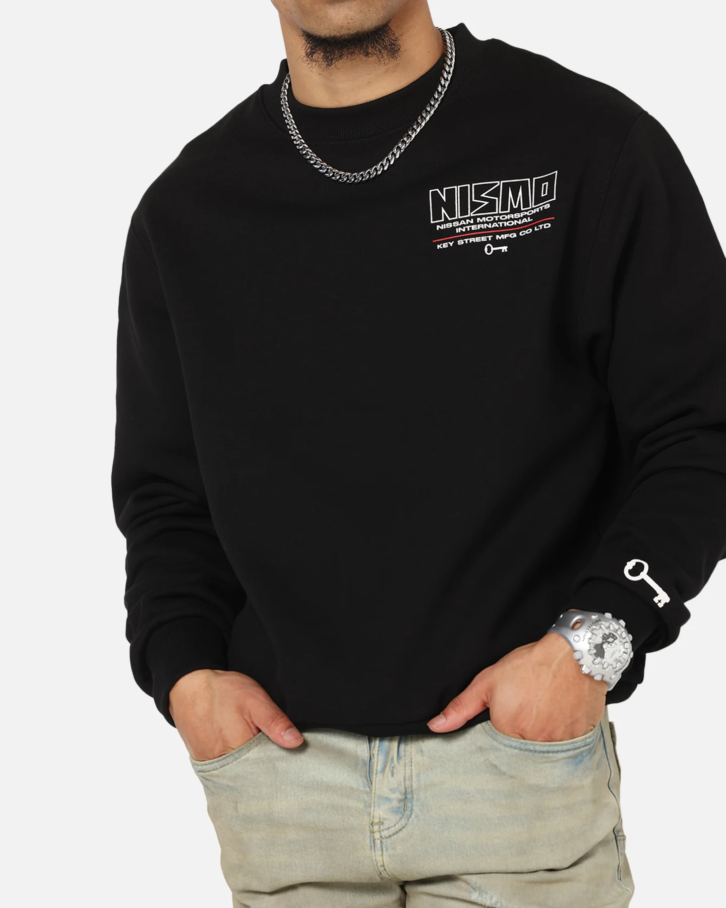 Key Street Nissan Nismo Classic Crewneck Black - Image 8