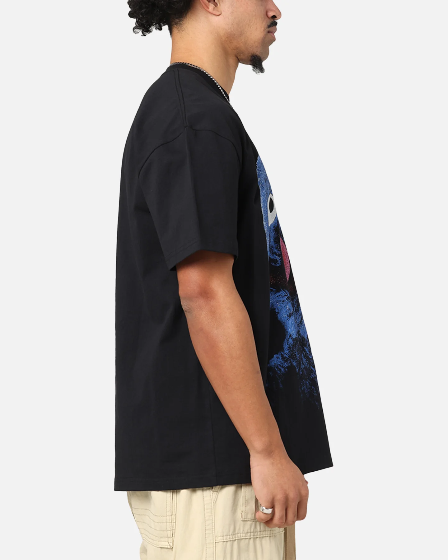 American Thrift X Sesame Street Grover Grail Heavy T-Shirt Black - Image 5