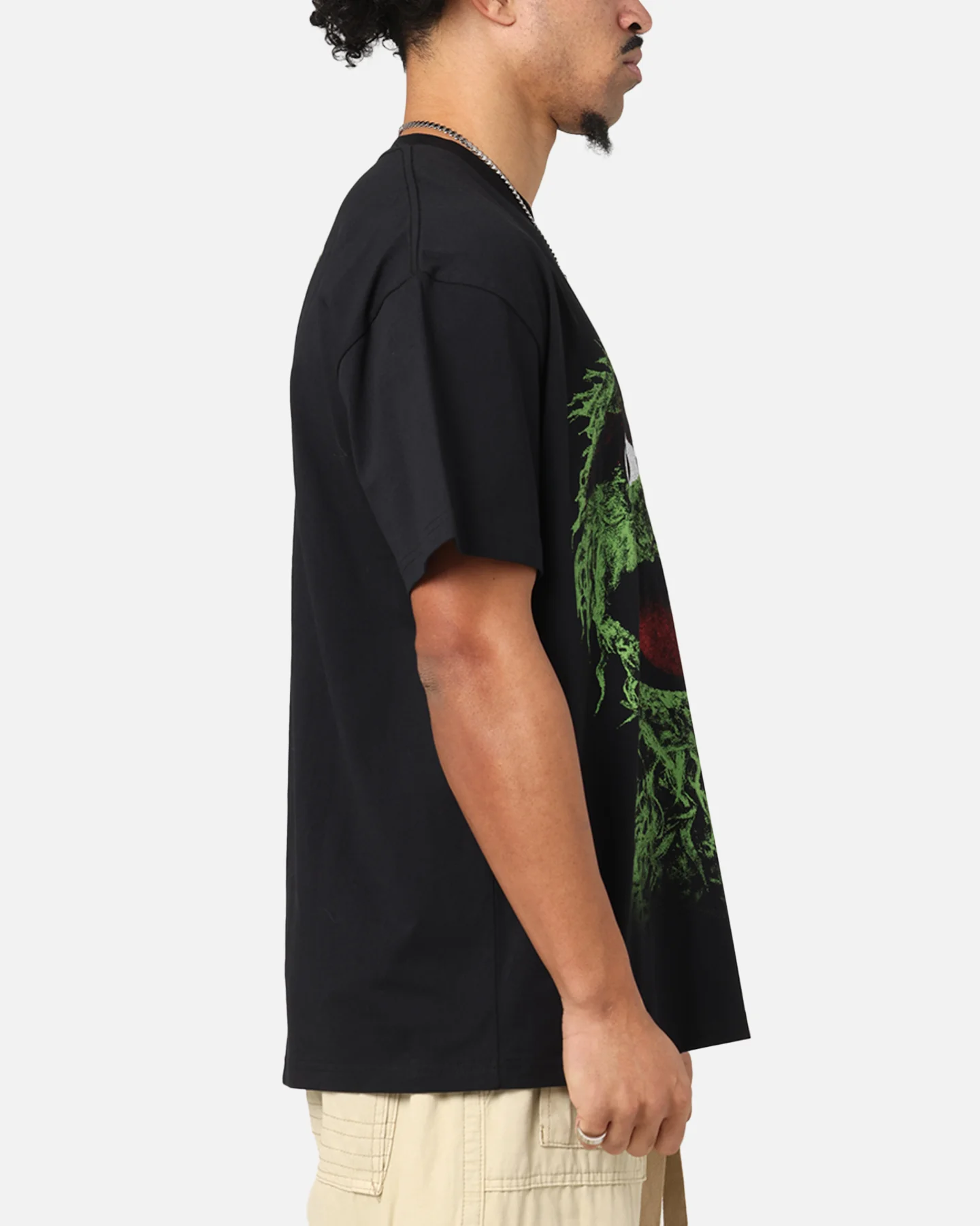 American Thrift X Sesame Street Oscar The Grouch Grail Heavy T-Shirt Black - Image 5