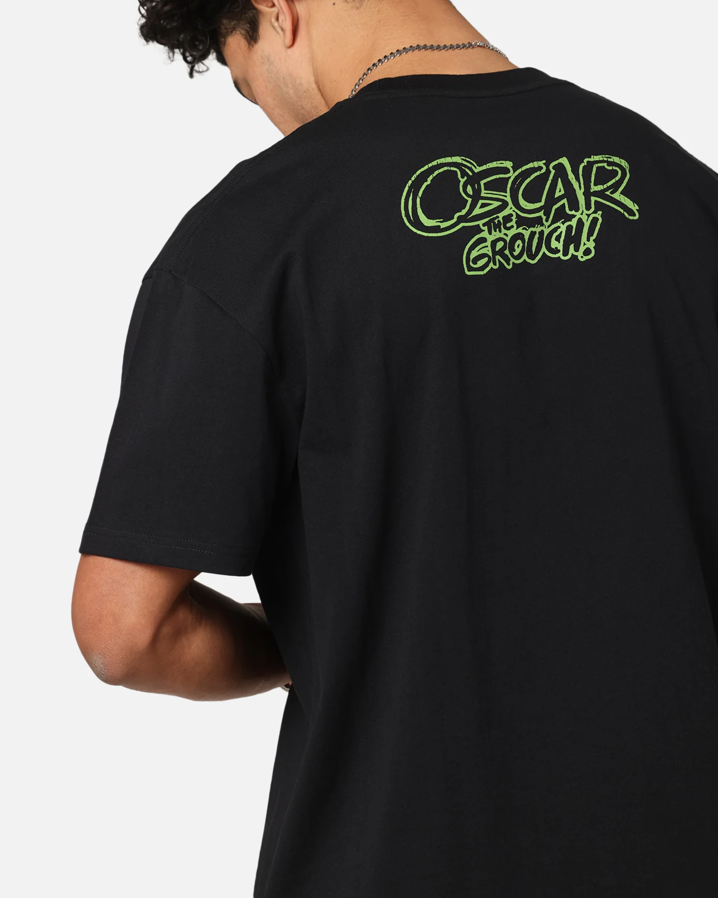 American Thrift X Sesame Street Oscar The Grouch Grail Heavy T-Shirt Black - Image 8