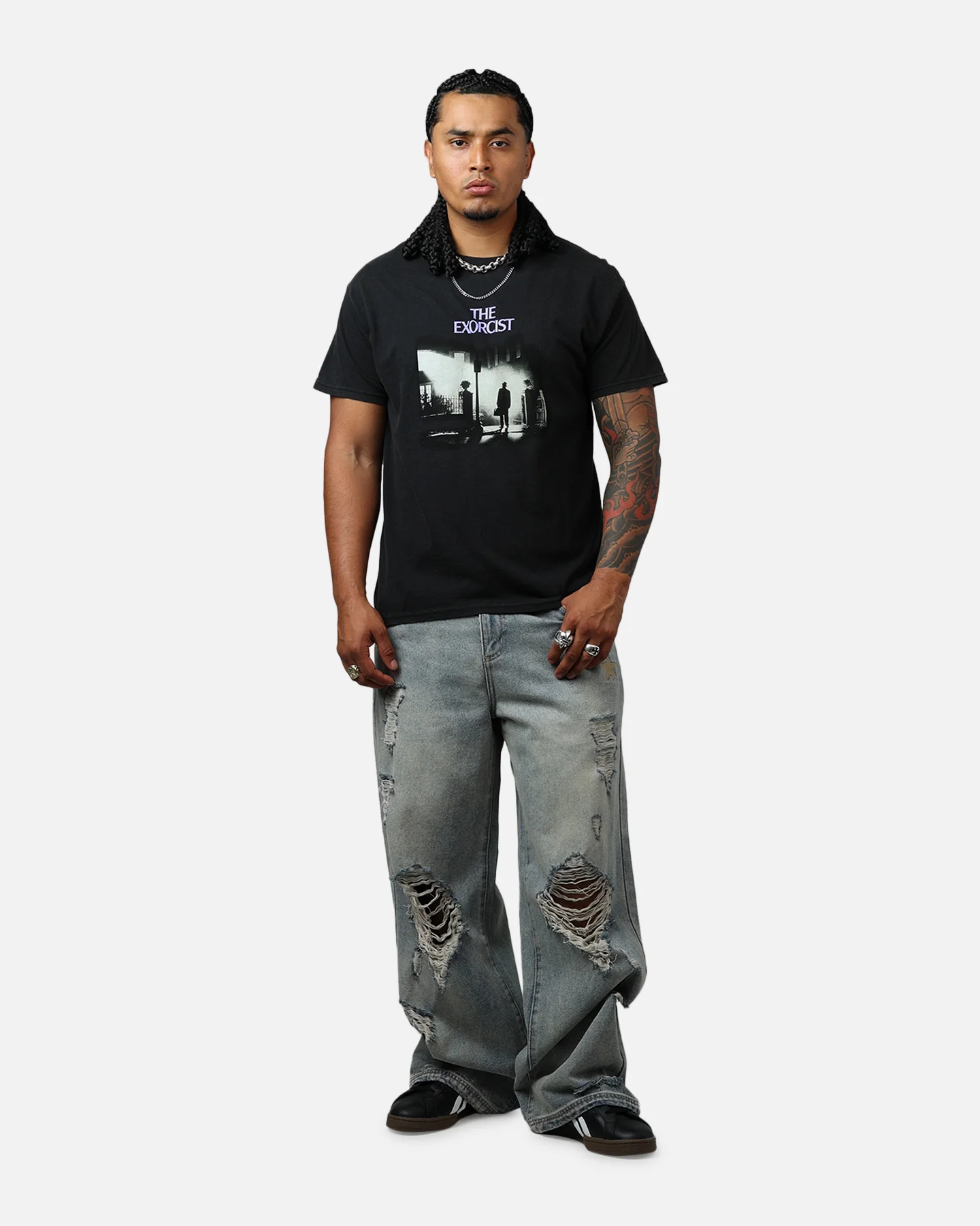American Thrift X The Exorcist Exorcist Poster T-Shirt Black Wash - Image 3