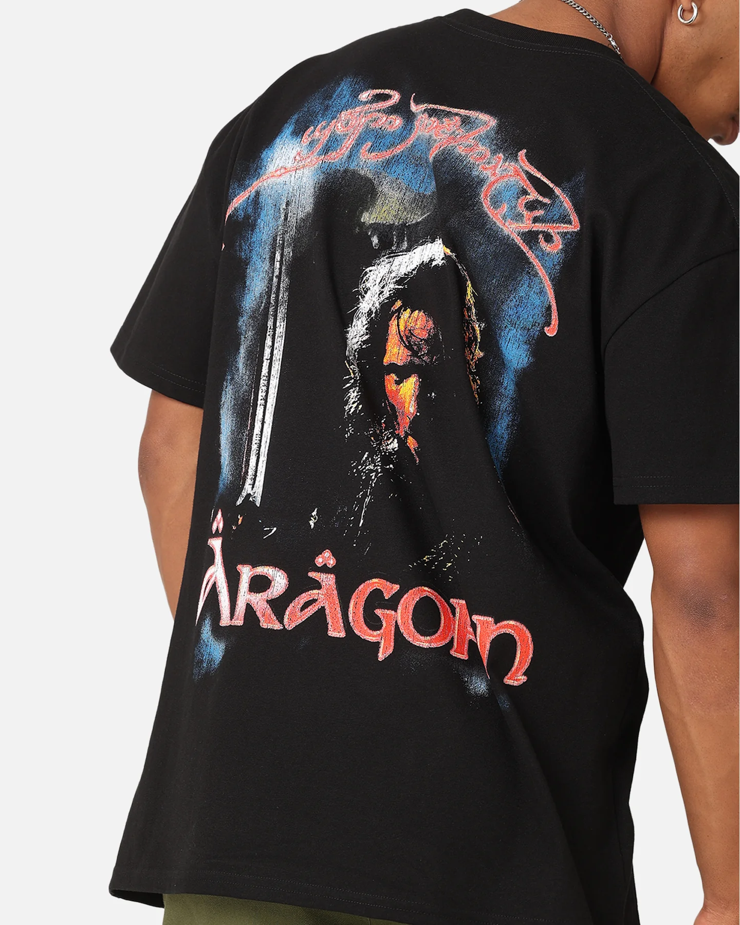 American Thrift X The Lord Of The Ring Aragorn Heavy T-Shirt Black - Image 7