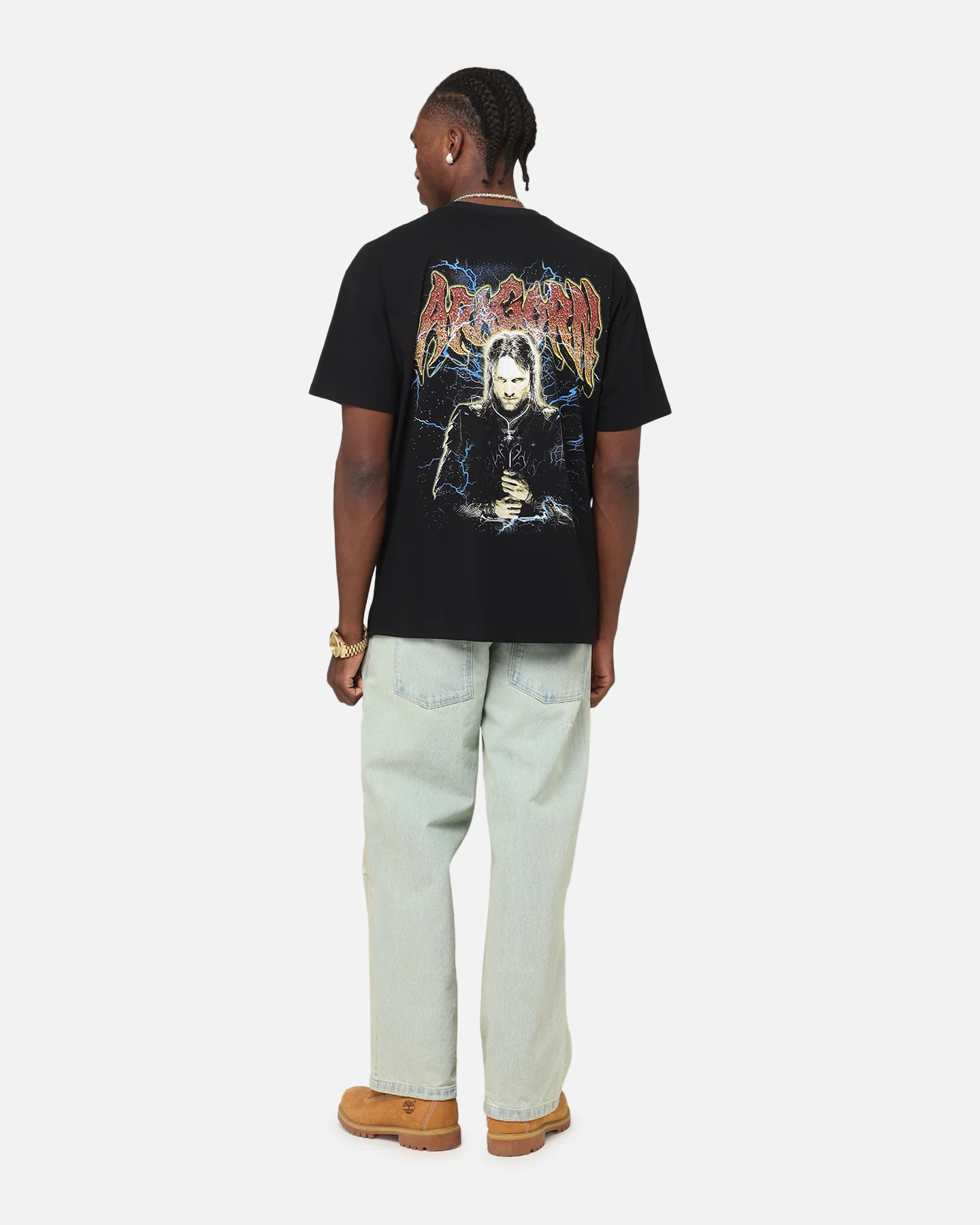 American Thrift X The Lord Of The Rings Aragorn Heavy T-Shirt Black - Image 4