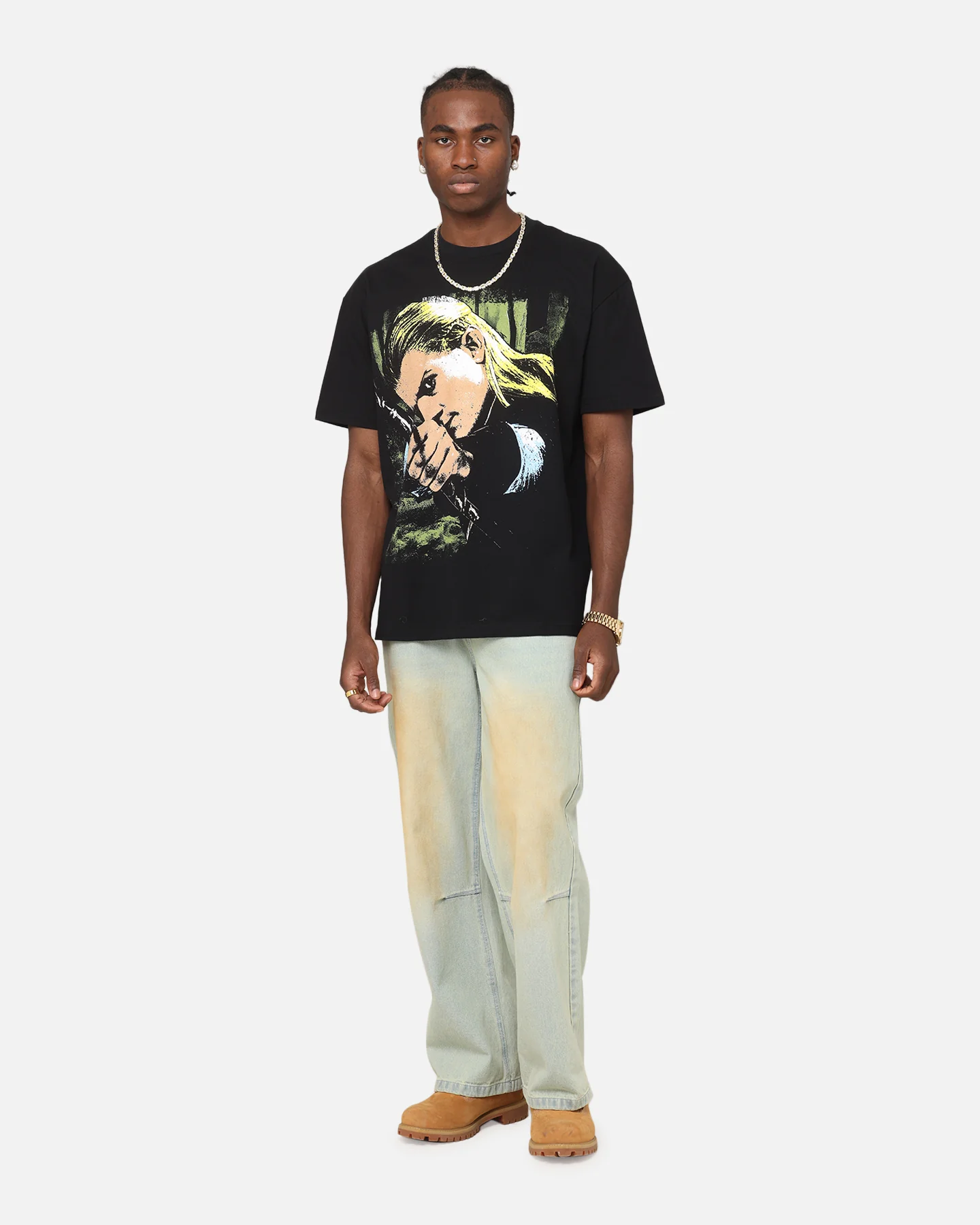 American Thrift X The Lord Of The Rings Legolas Heavy T-Shirt Black - Image 3