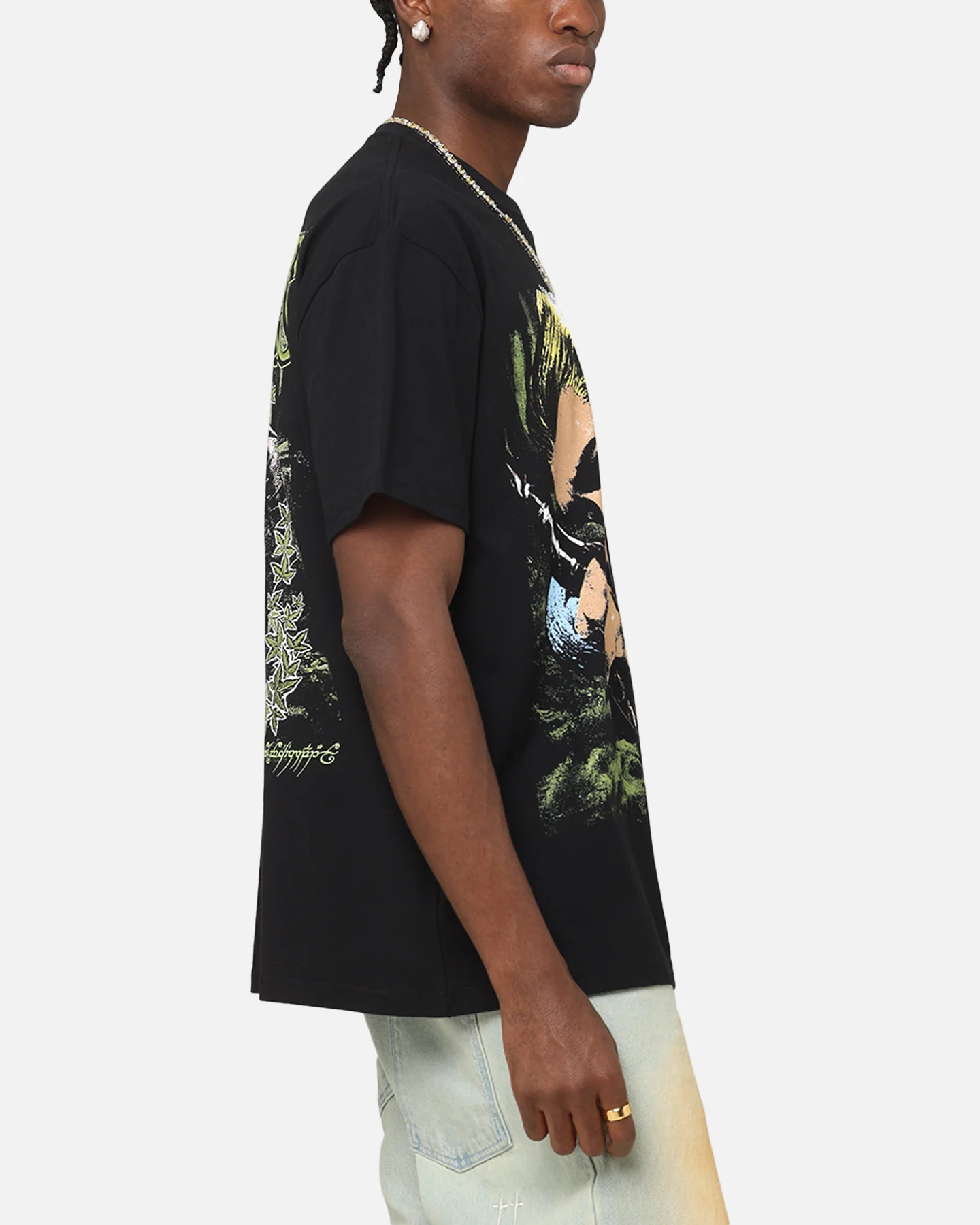 American Thrift X The Lord Of The Rings Legolas Heavy T-Shirt Black - Image 5