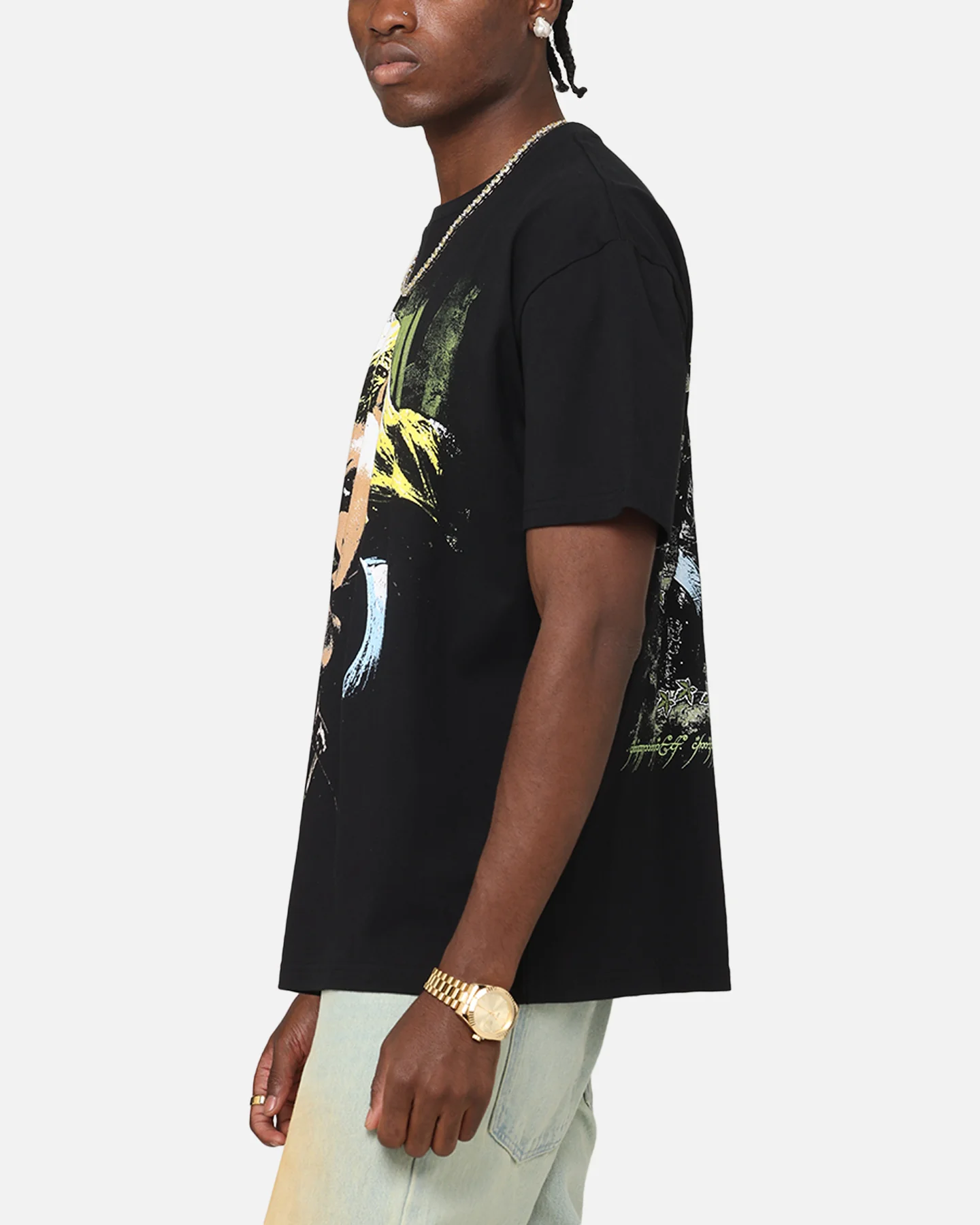 American Thrift X The Lord Of The Rings Legolas Heavy T-Shirt Black - Image 6
