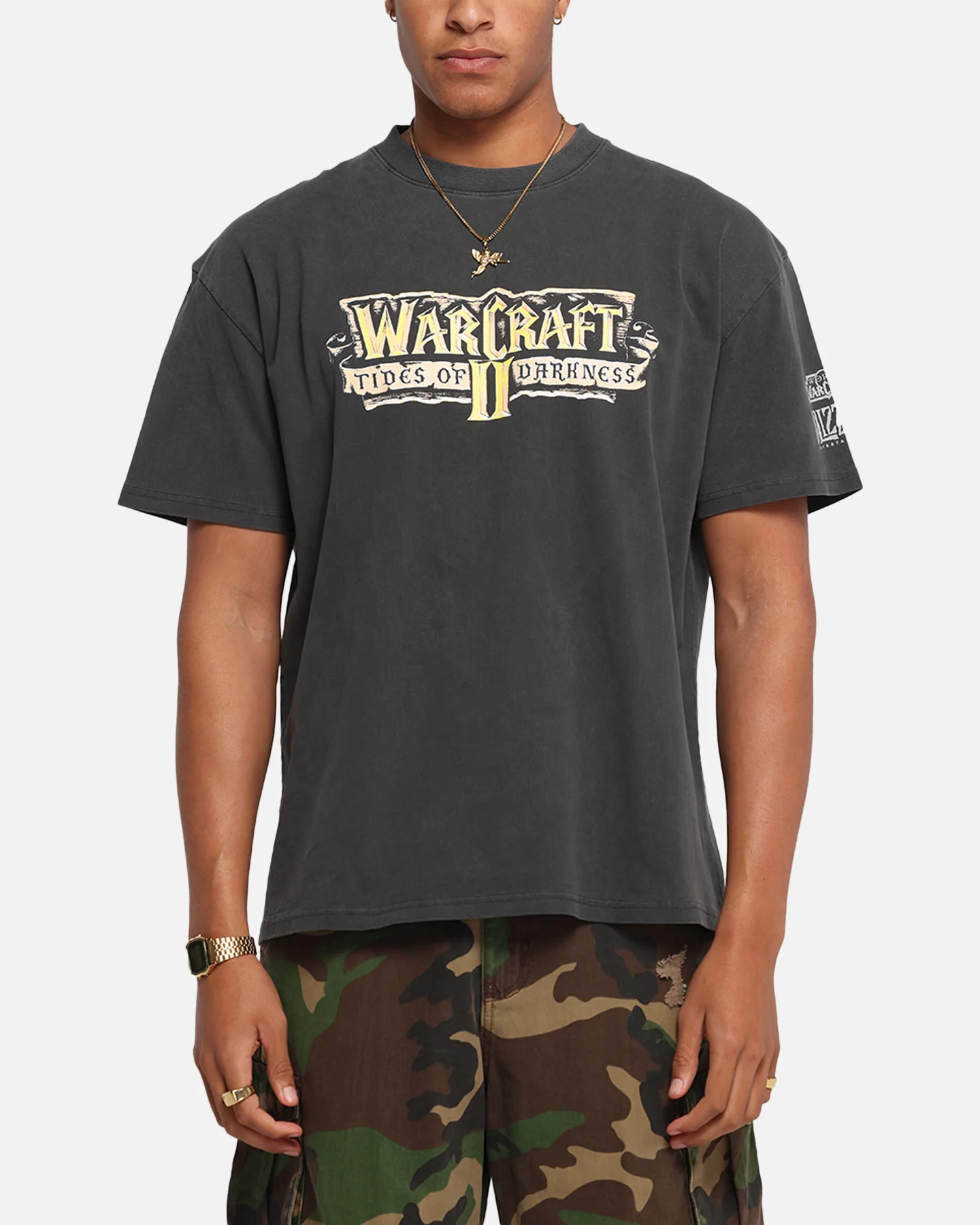 American Thrift X Warcraft II: Tides Of Darkness Heavy T-Shirt Black Wash - Image 2