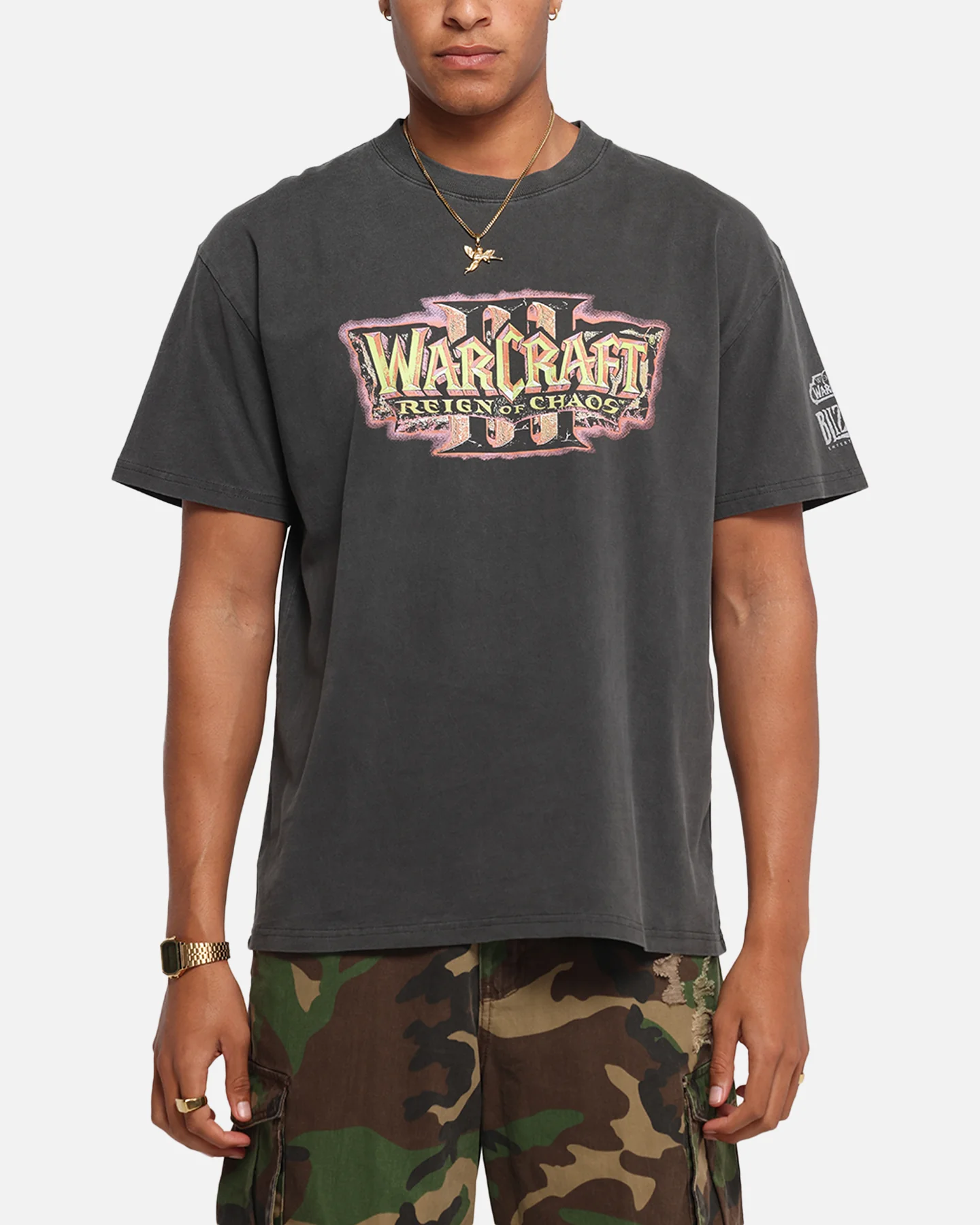 American Thrift X Warcraft: Reign Of Chaos Heavy T-Shirt Black Wash - Image 2