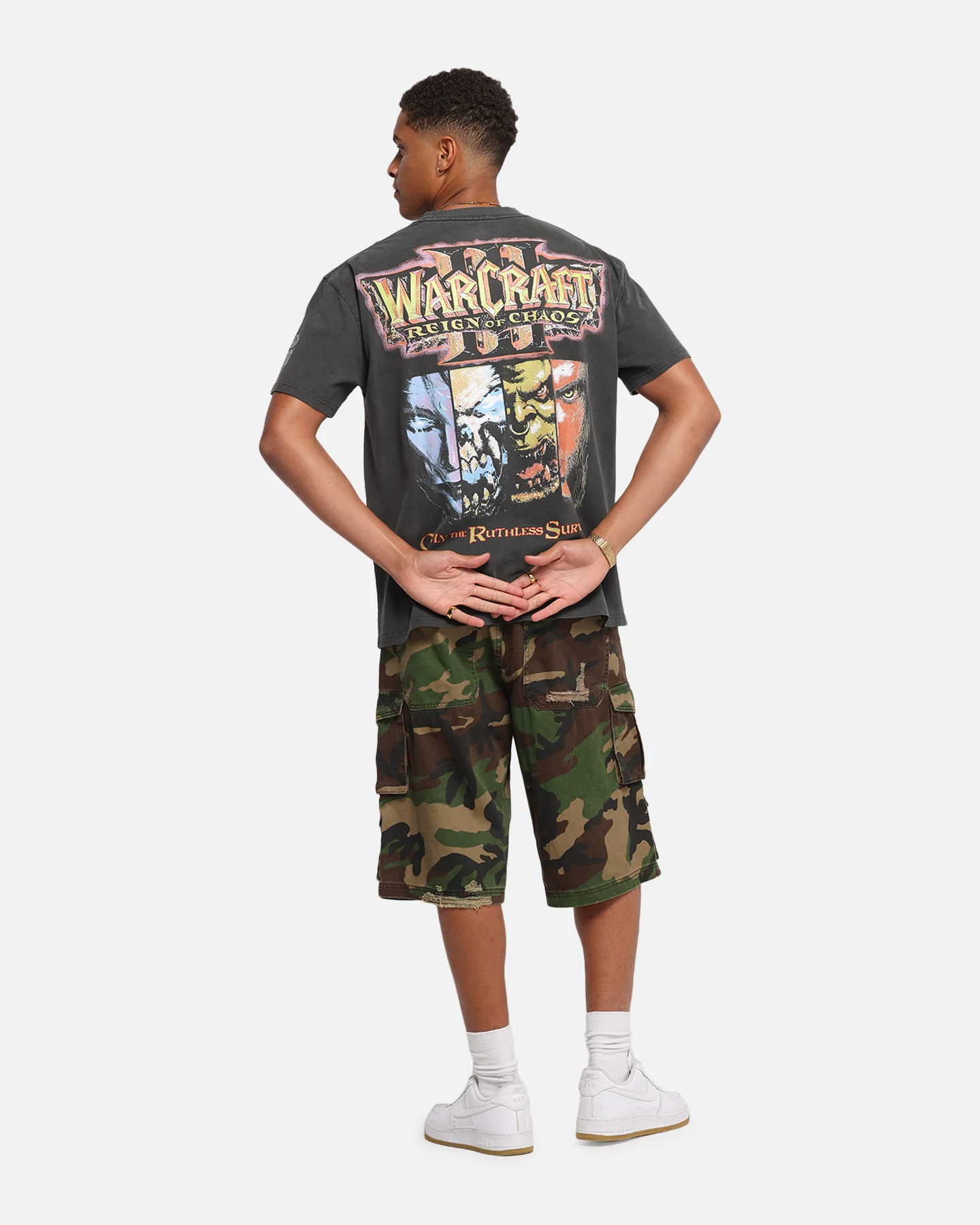 American Thrift X Warcraft: Reign Of Chaos Heavy T-Shirt Black Wash - Image 3