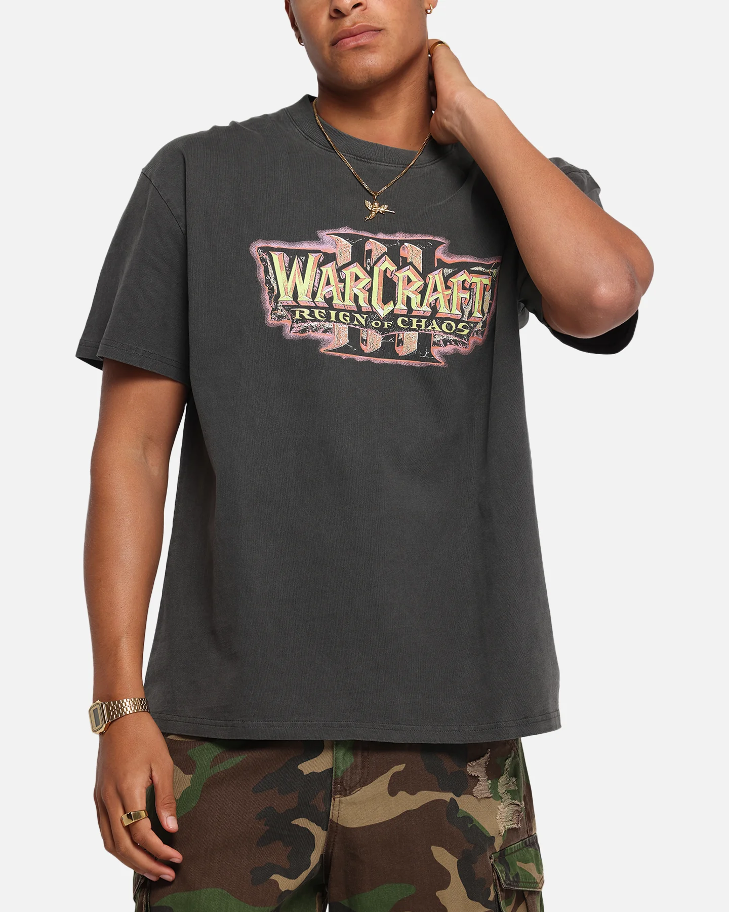 American Thrift X Warcraft: Reign Of Chaos Heavy T-Shirt Black Wash - Image 8