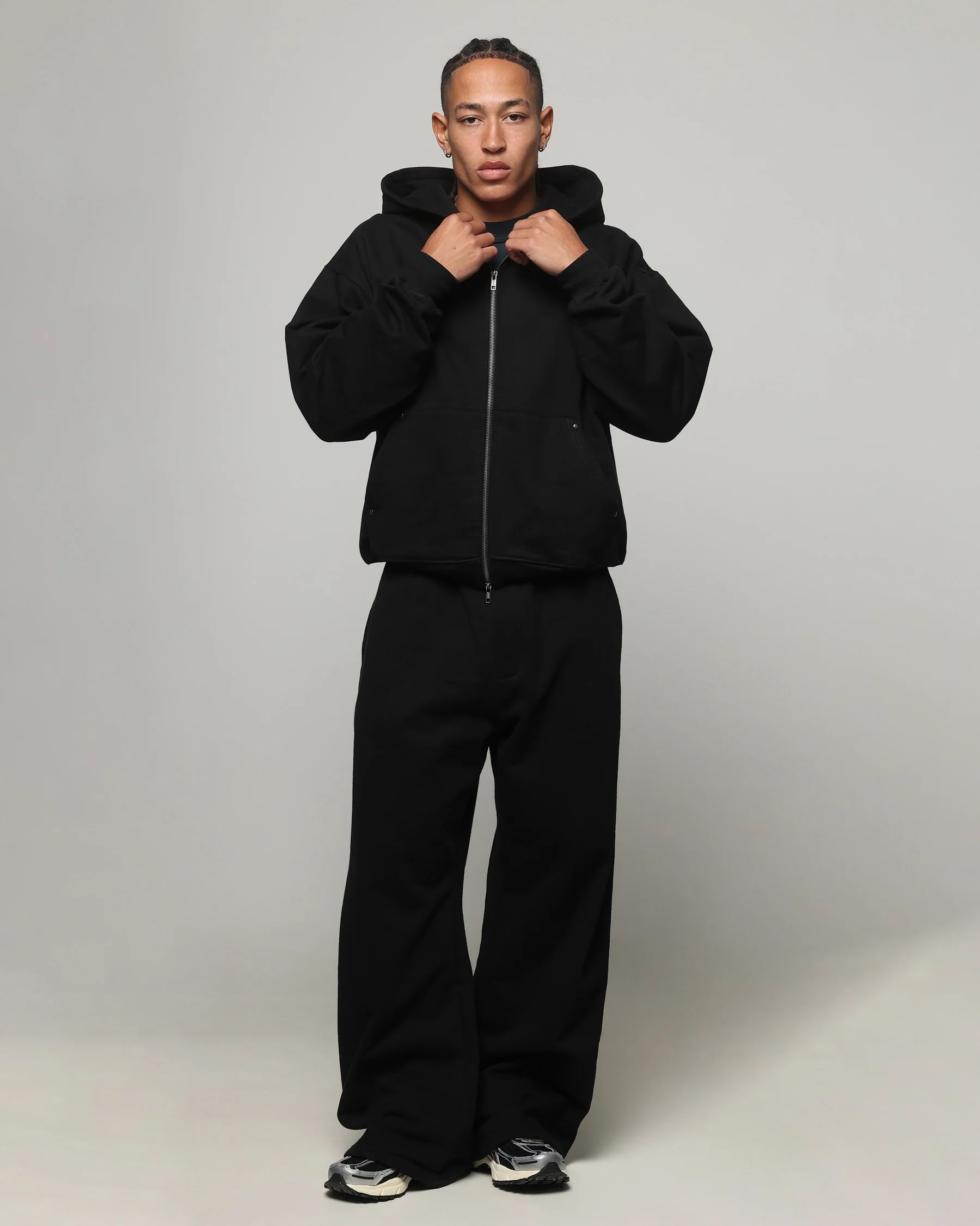 American Thrift Zip Hoodie Black - Image 3