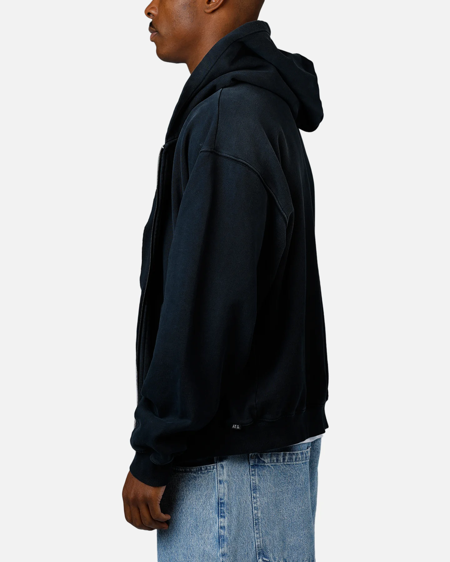 American Thrift Zip Hoodie Washed Black - Image 5