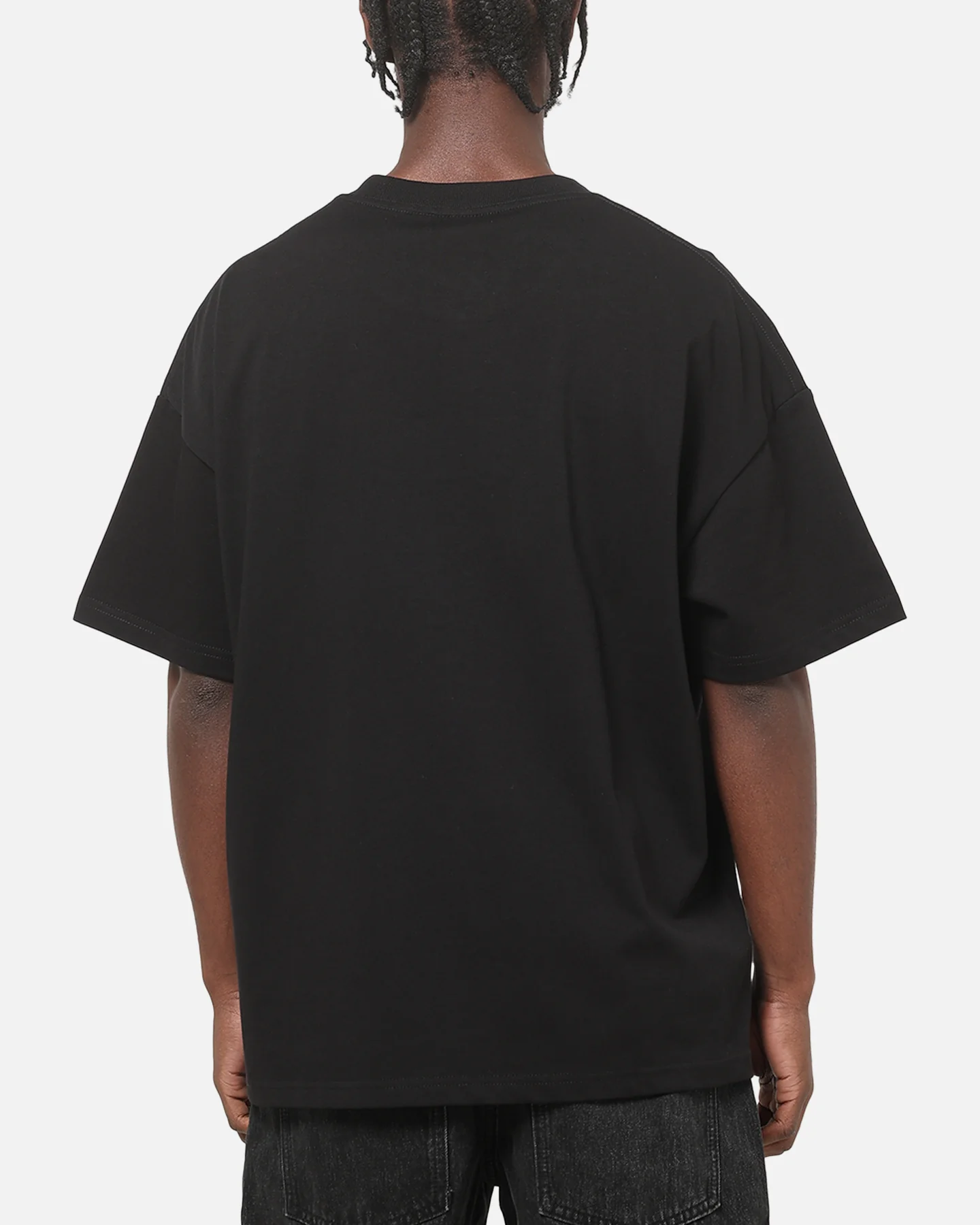 Carre Applique T-Shirt Solid Black - Image 3
