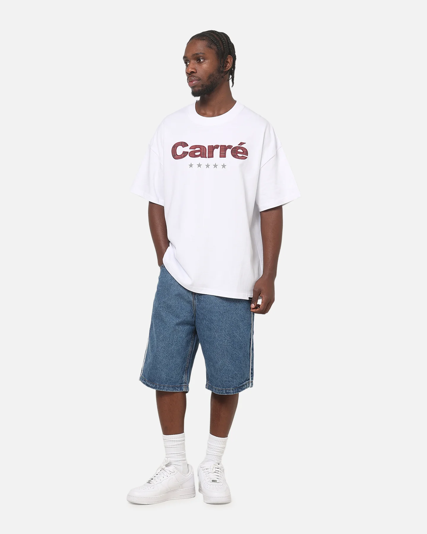 Carre Applique T-Shirt Solid White - Image 2