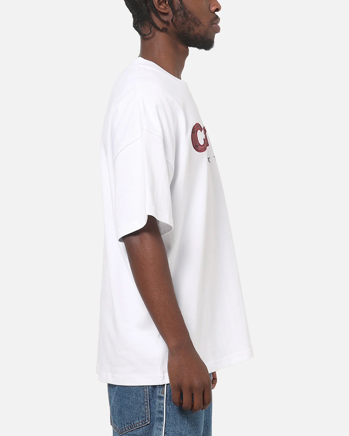 Carre Applique T-Shirt Solid White - Image 4