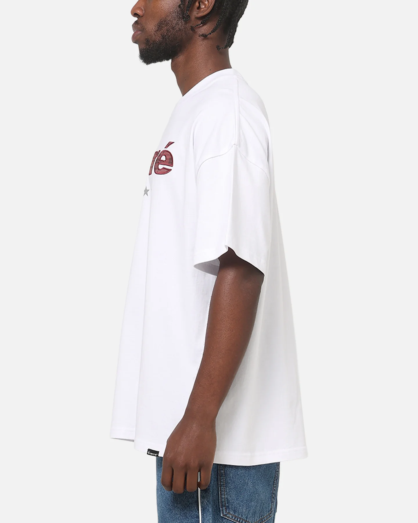 Carre Applique T-Shirt Solid White - Image 5