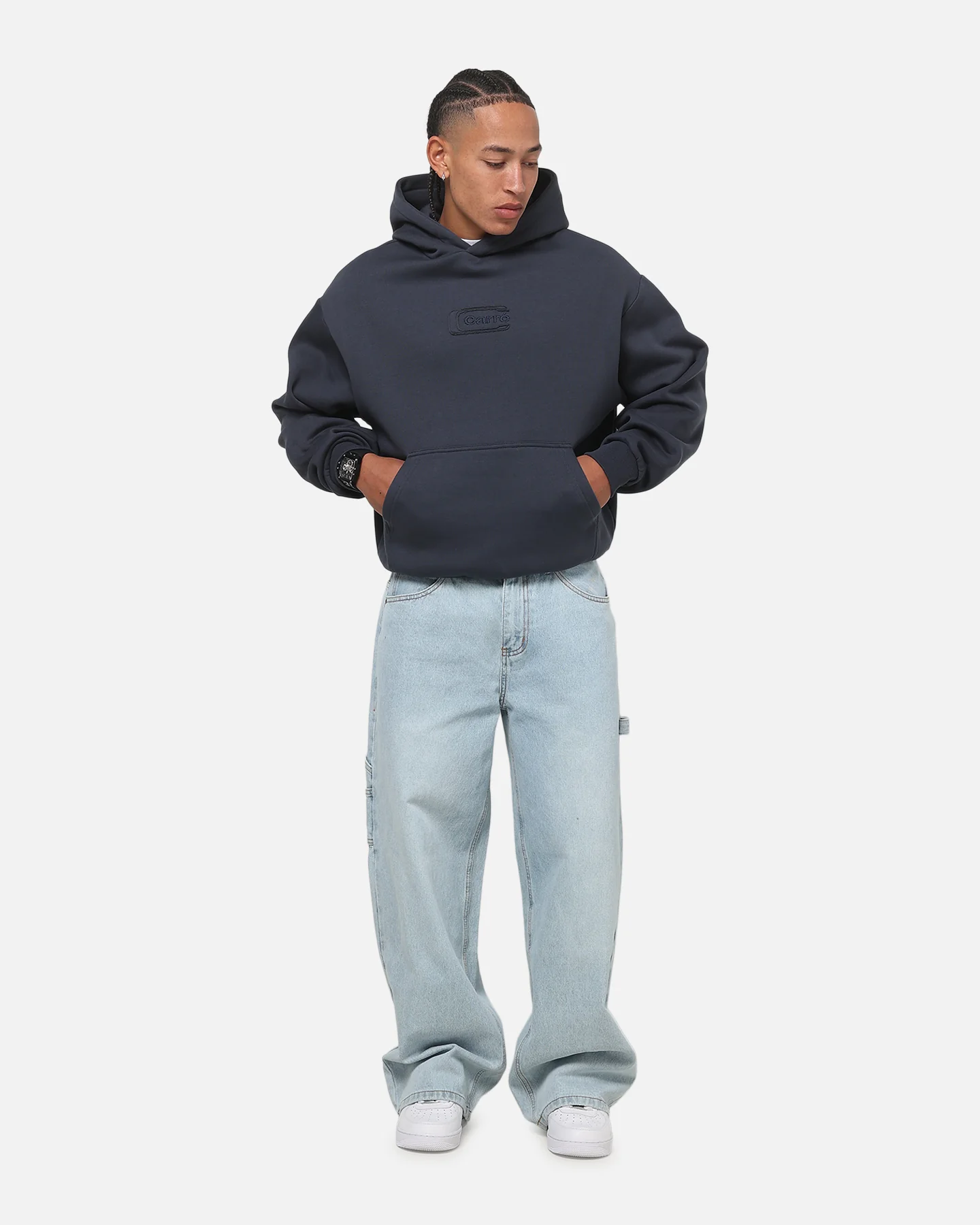 Carre Archive Hoodie Vintage Navy - Image 3