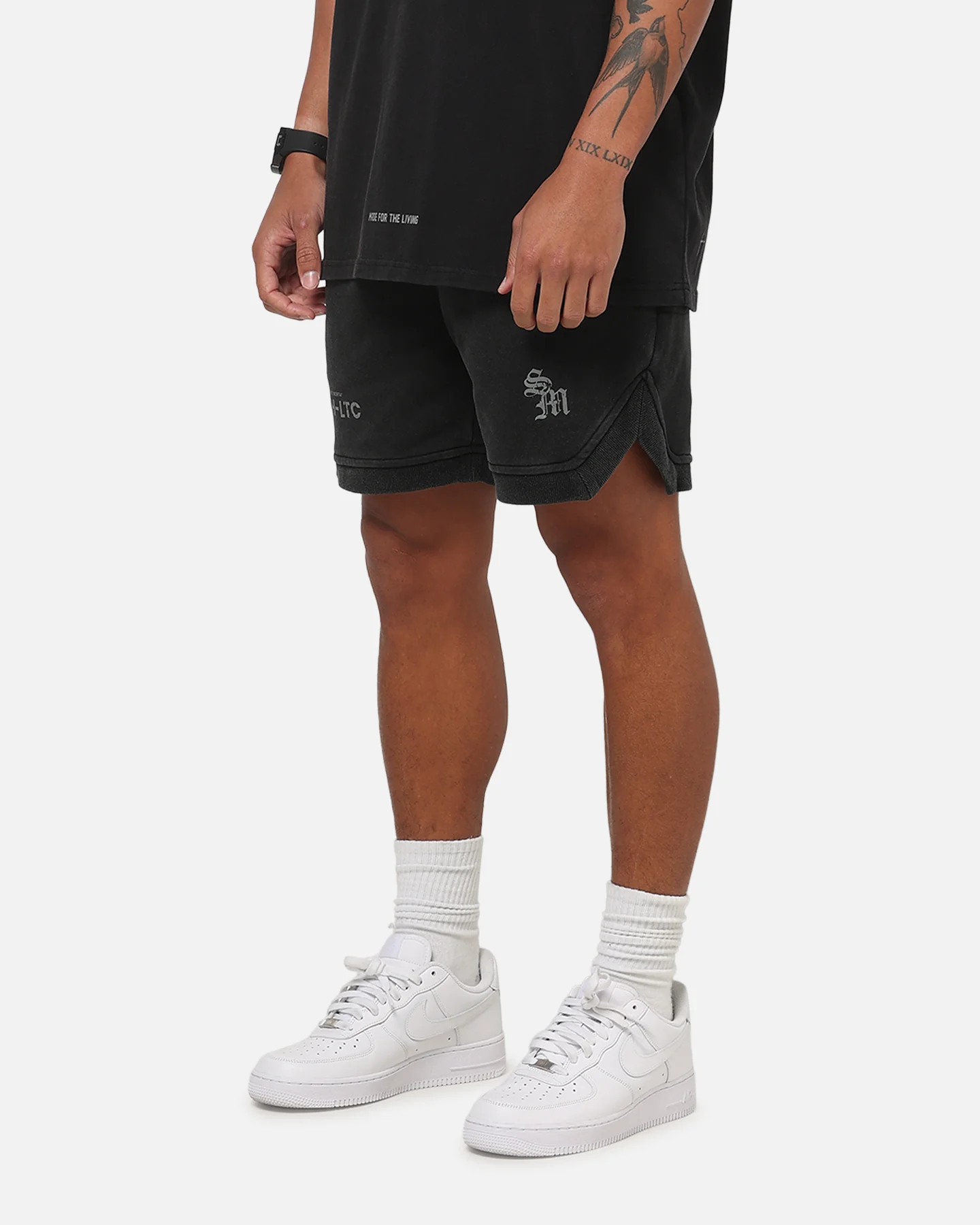 Saint Morta ATH-LTC Fleece Shorts Pigment Black - Image 6