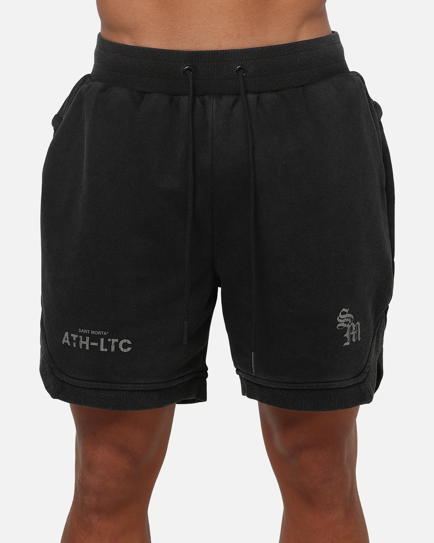 Saint Morta ATH-LTC Fleece Shorts Pigment Black - Image 7