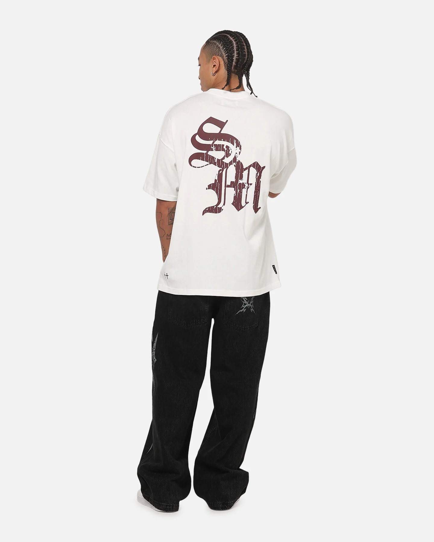 Saint Morta ATHLTC S4 Boxy T-Shirt Off White - Image 4