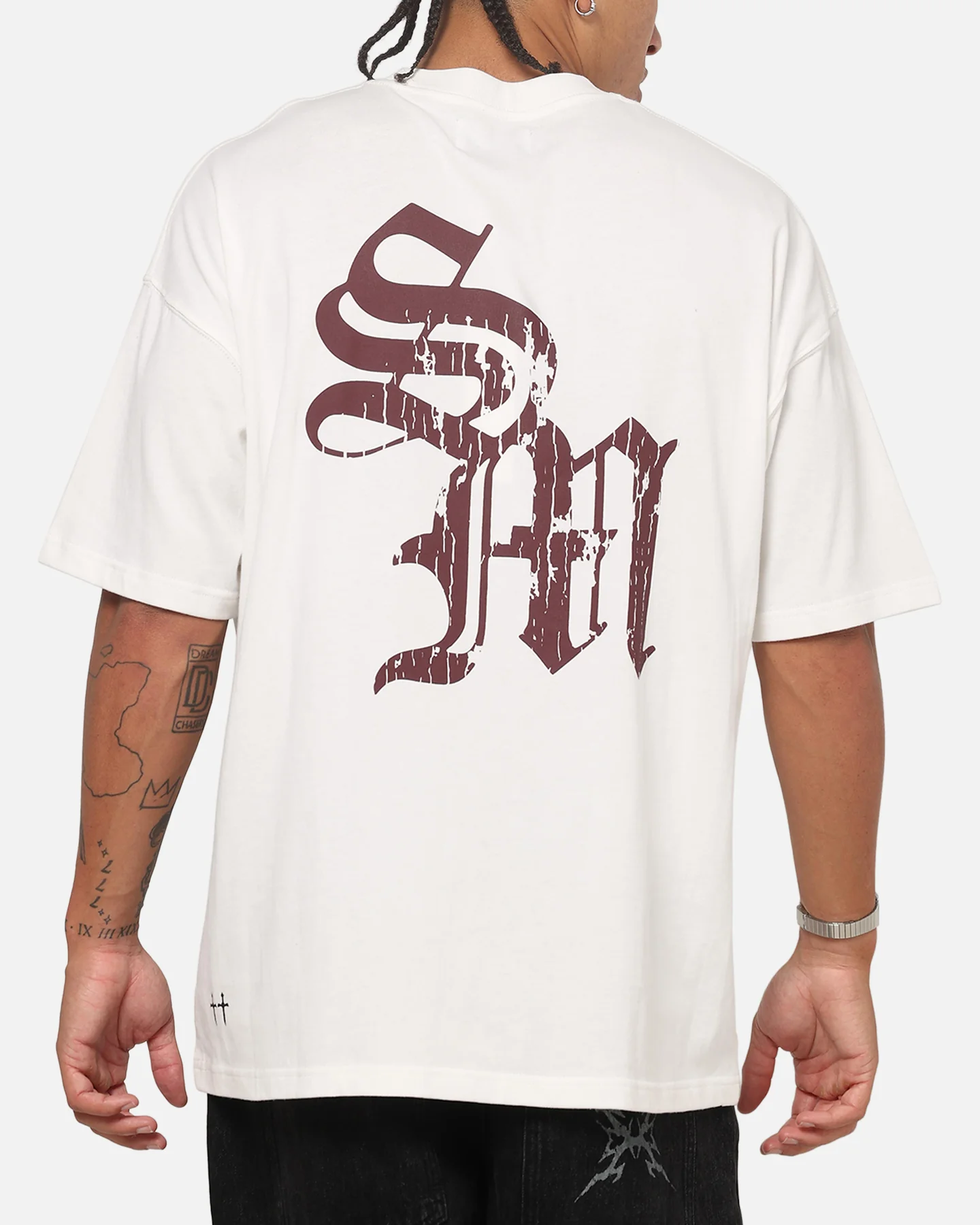 Saint Morta ATHLTC S4 Boxy T-Shirt Off White - Image 8
