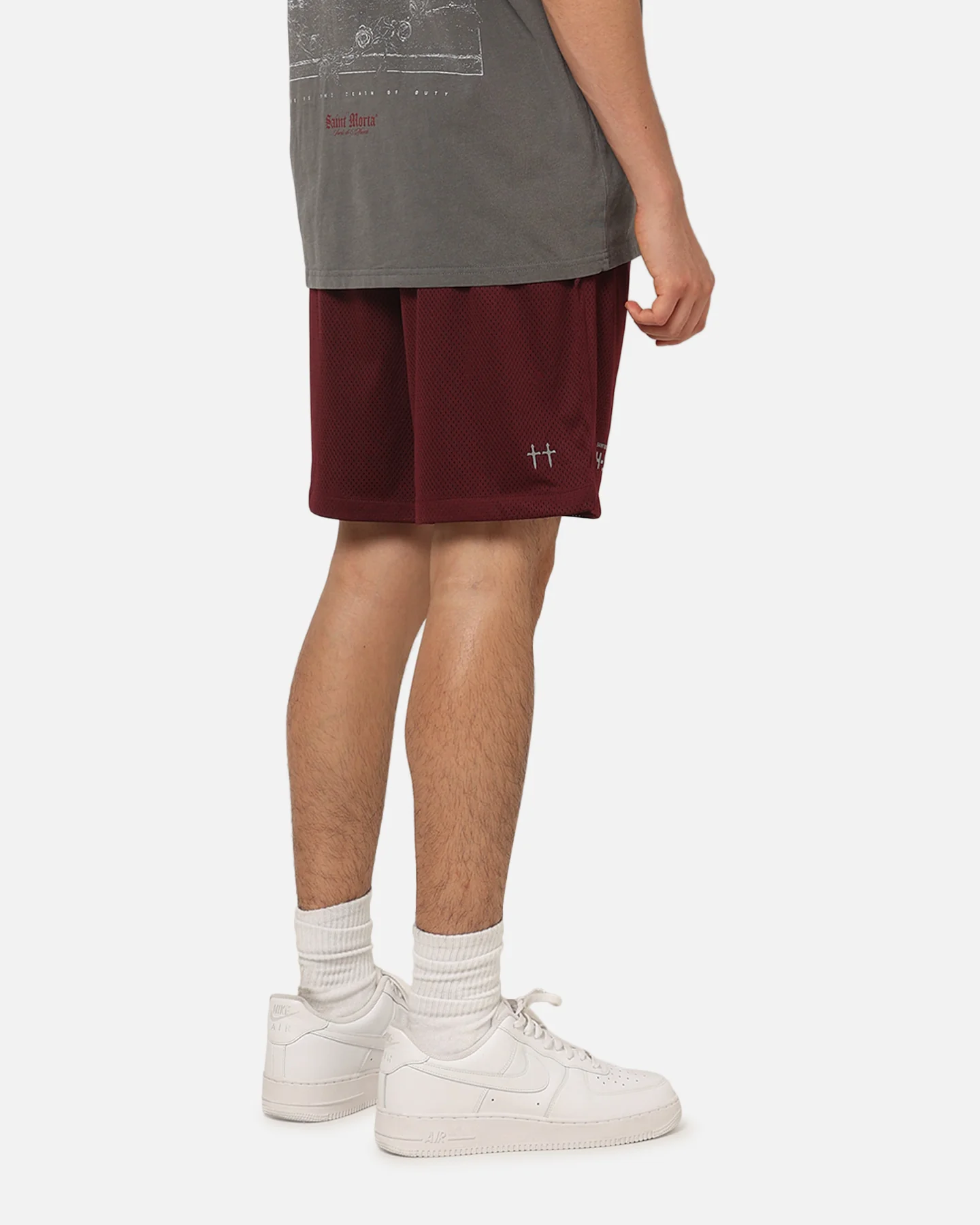 Saint Morta Athltc S4 Mesh Shorts Port - Image 5