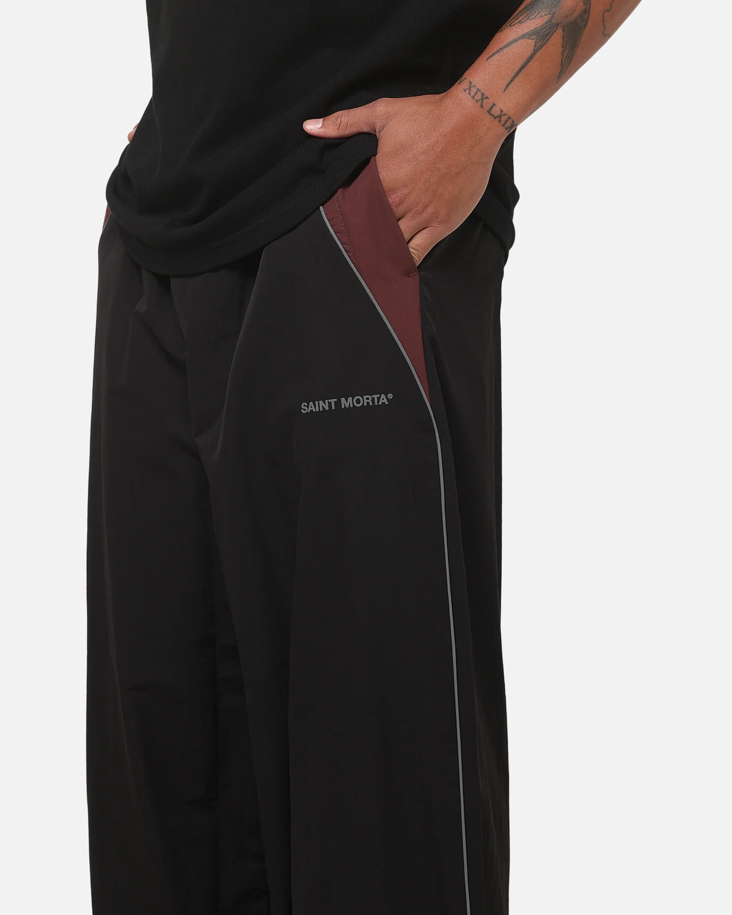 Saint Morta Athltc Training Pants Black/Port - Image 3