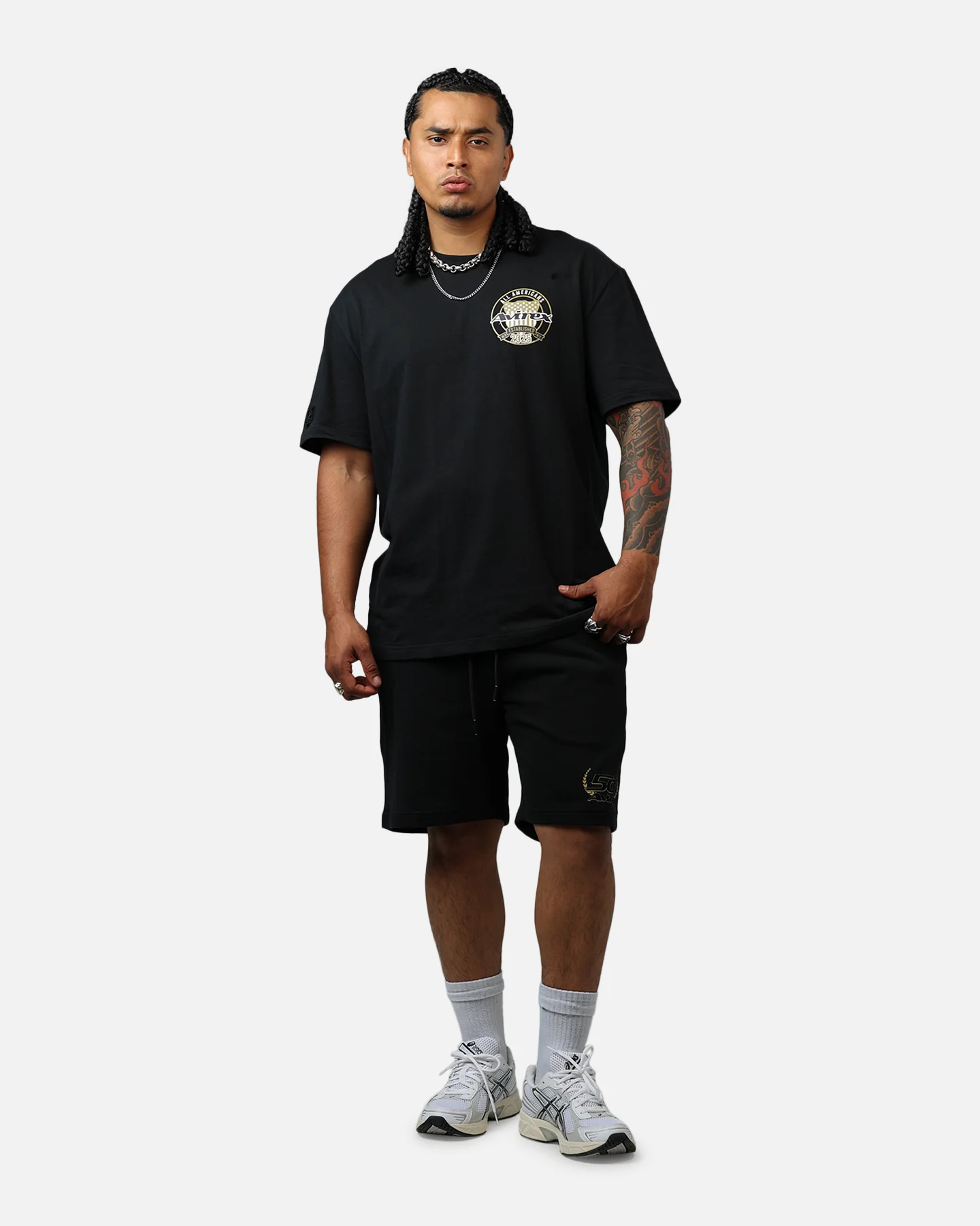 Avirex Gold Shorts Black/Gold - Image 2