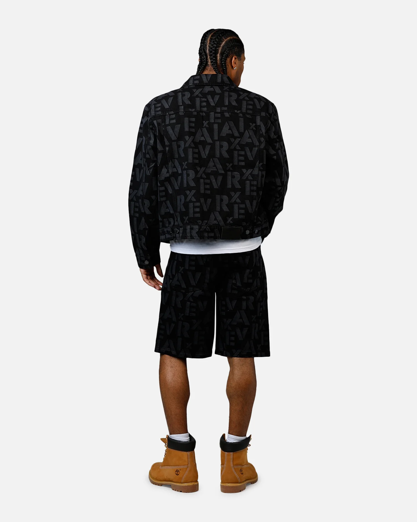 Avirex Monogram Denim Jacket Black - Image 6