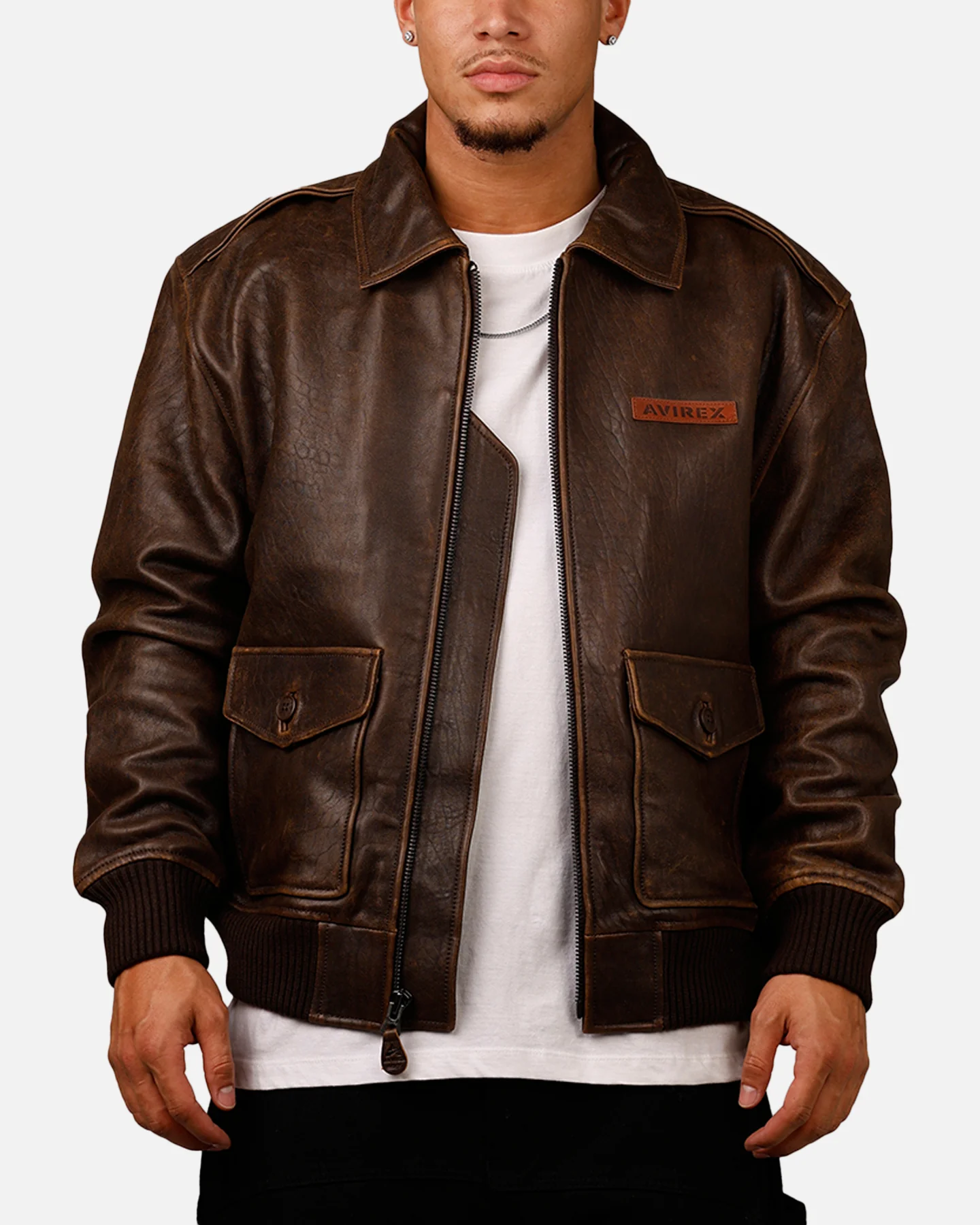 Avirex Sky Charmer Jacket Vintage Brown - Image 2
