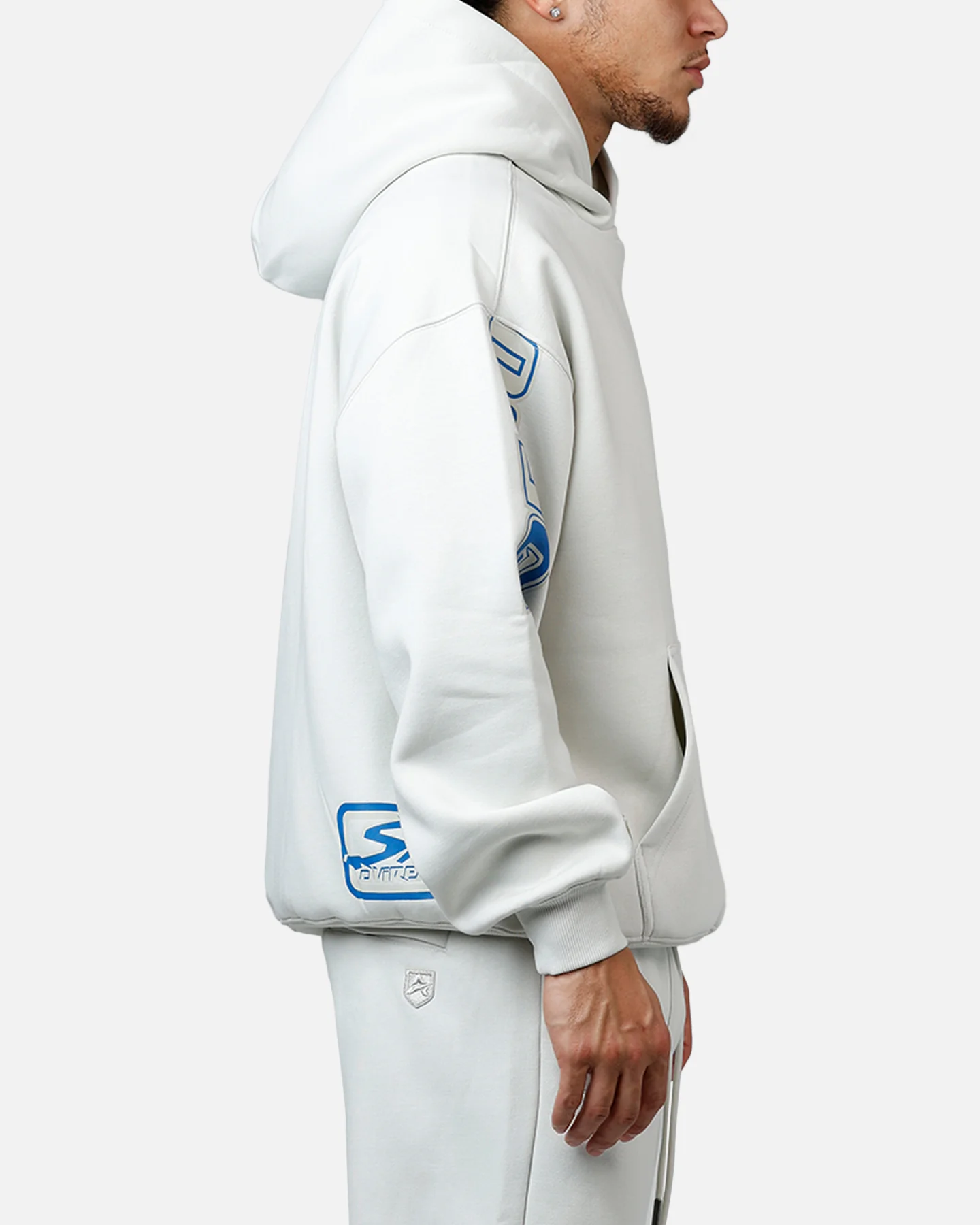 Avirex Spider Racer Hoodie Grey - Image 4