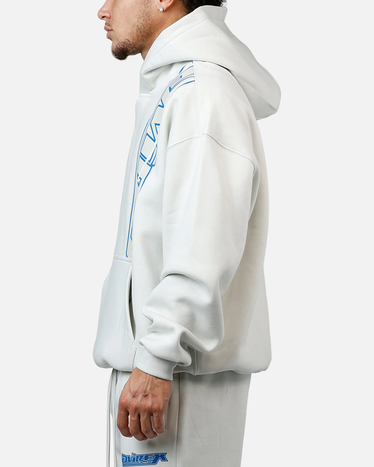 Avirex Spider Racer Hoodie Grey - Image 5