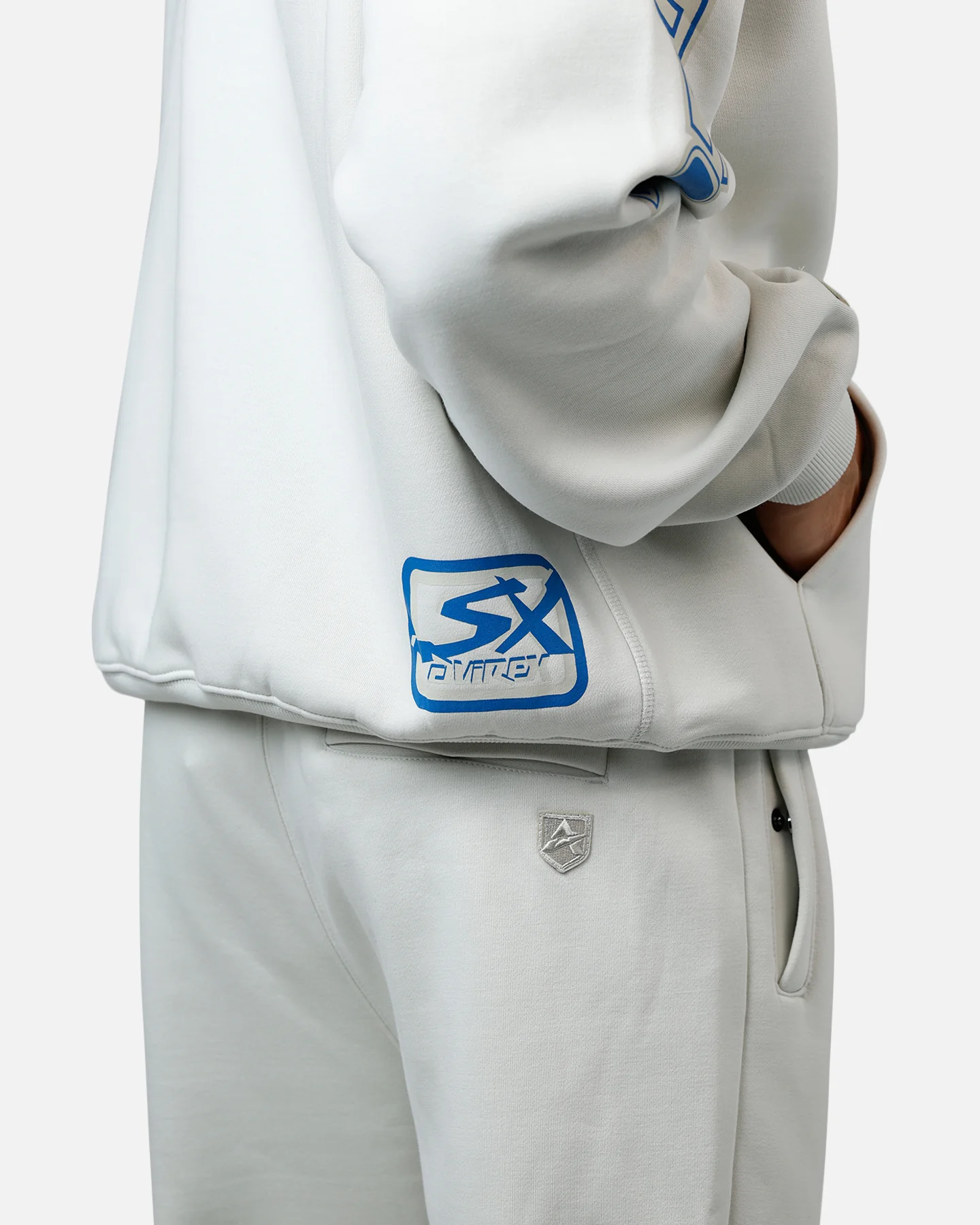 Avirex Spider Racer Hoodie Grey - Image 6