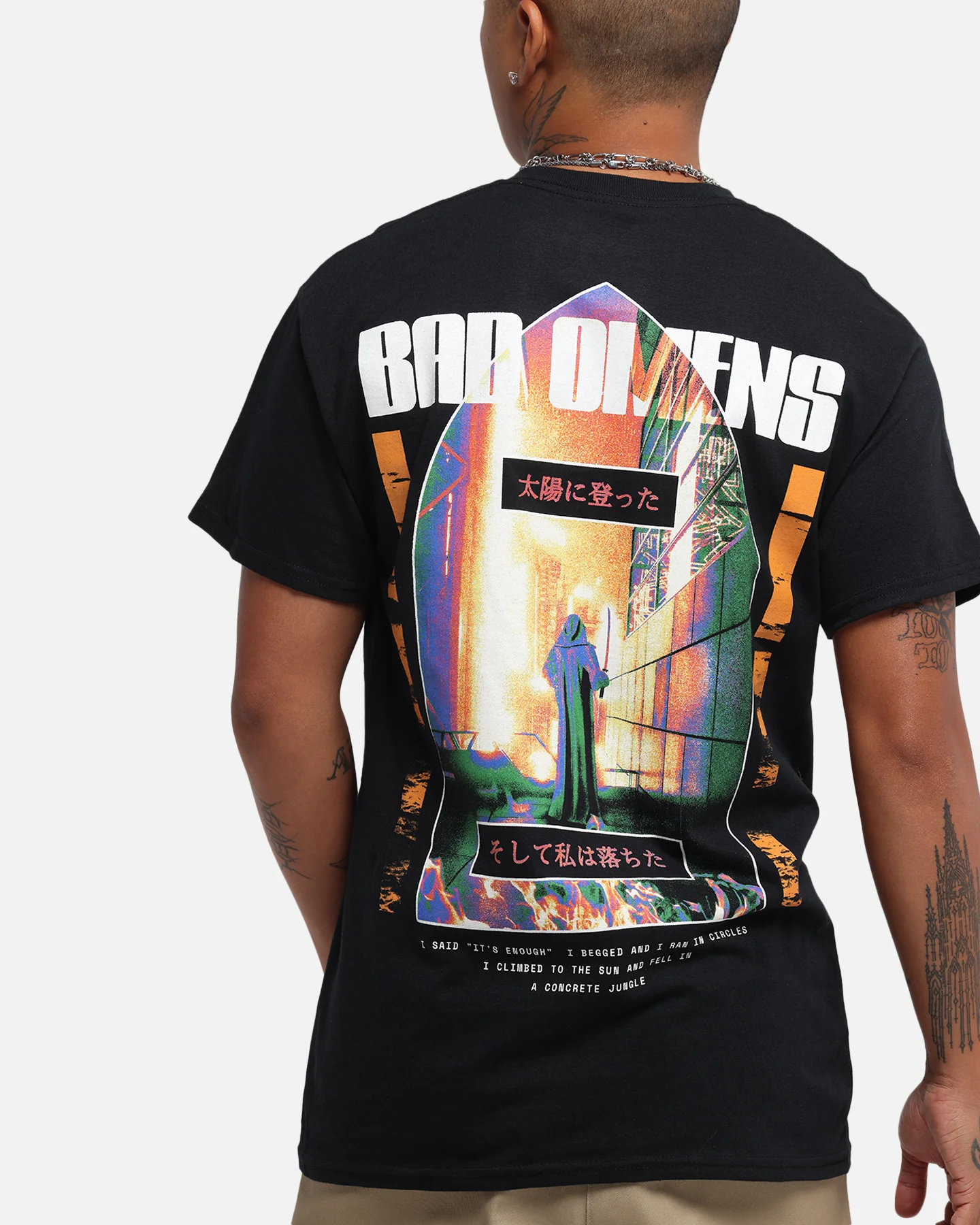 Bad Omens Concrete Jungle T-Shirt Black - Image 8